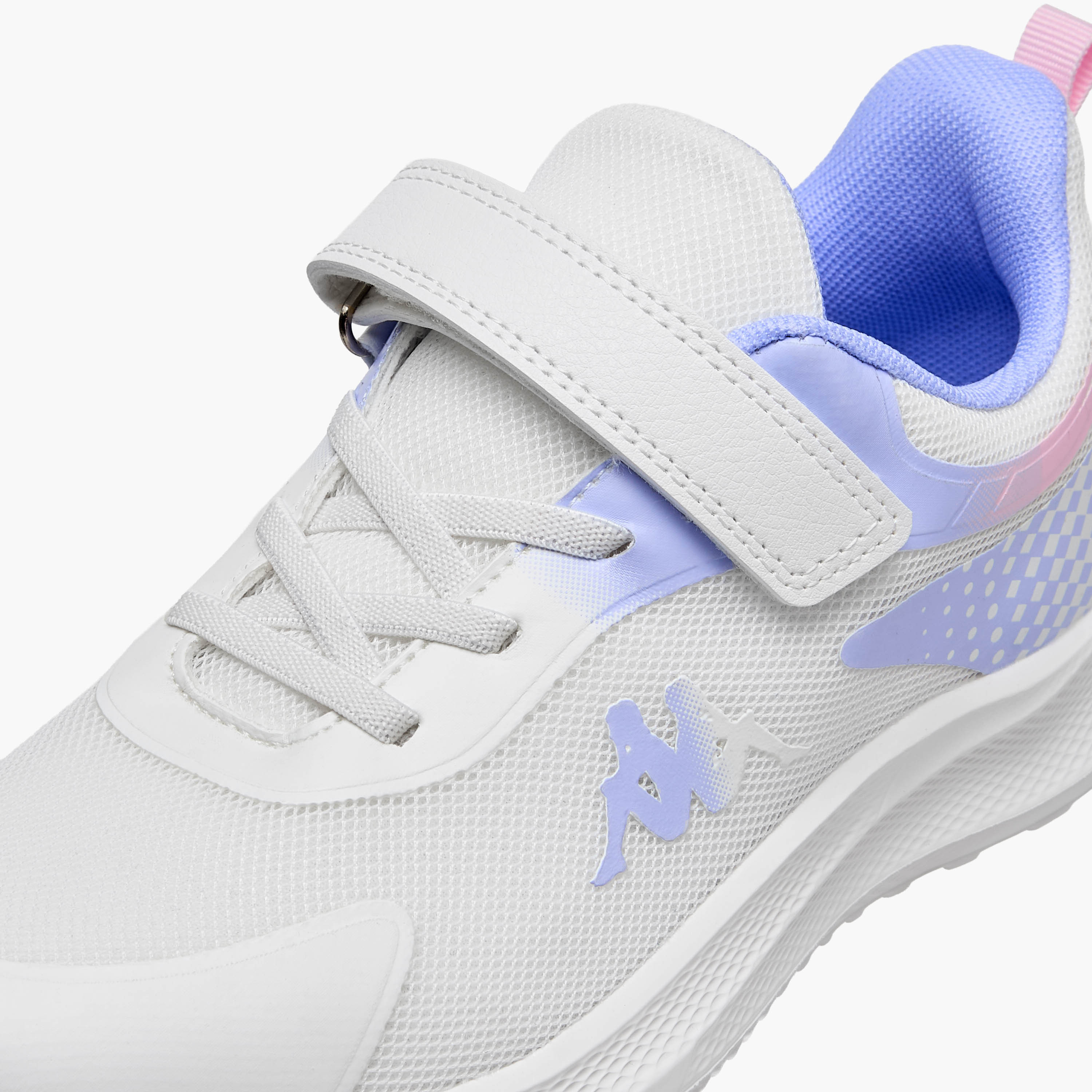 Kappa Girls Logo Print Hook and Loop Sports Shoes-girls-shoes-sneakers-image-4
