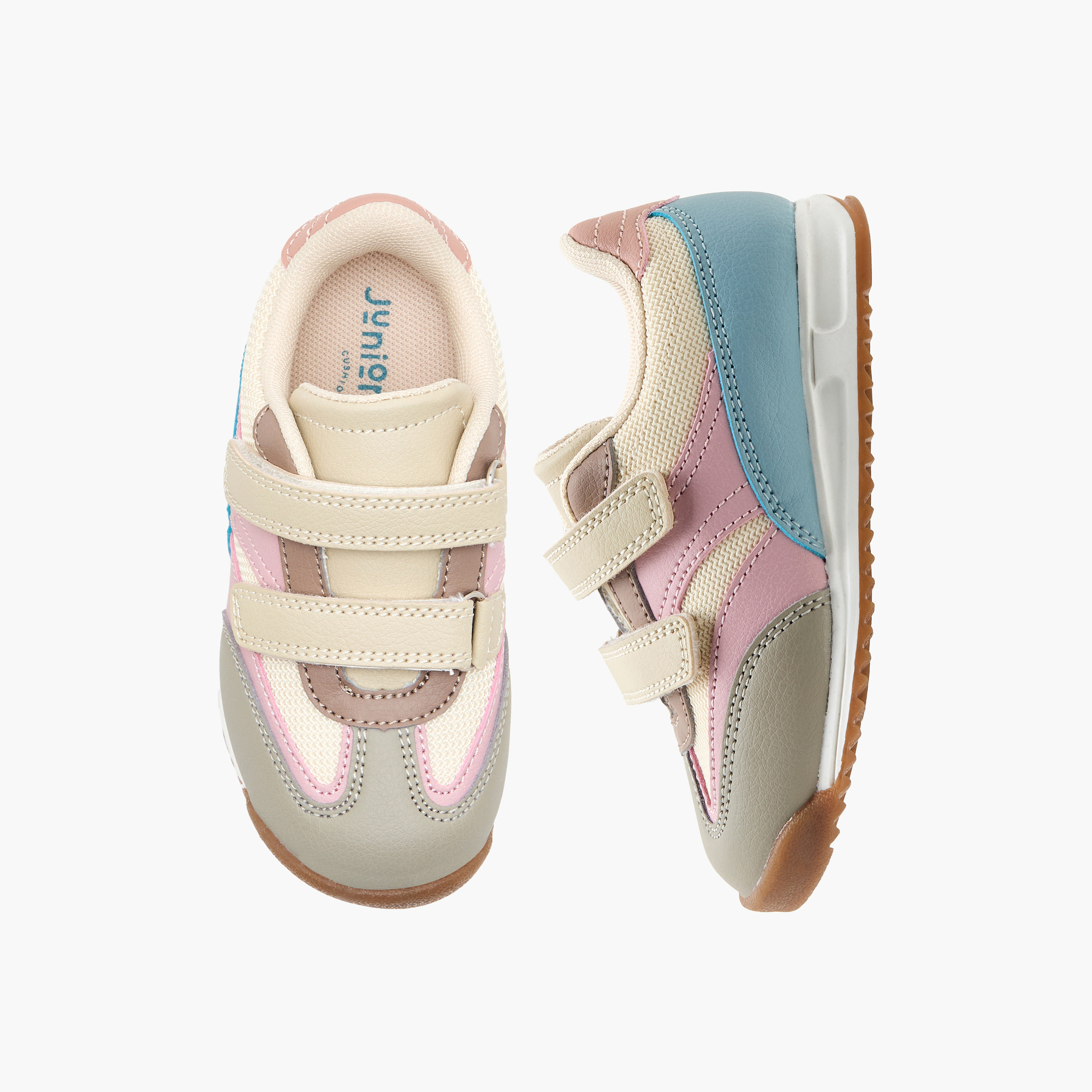 حذاء سنيكرز بشريط إغلاق لاصق للبنات من جونيورز-girls-shoes-sneakers-image-1