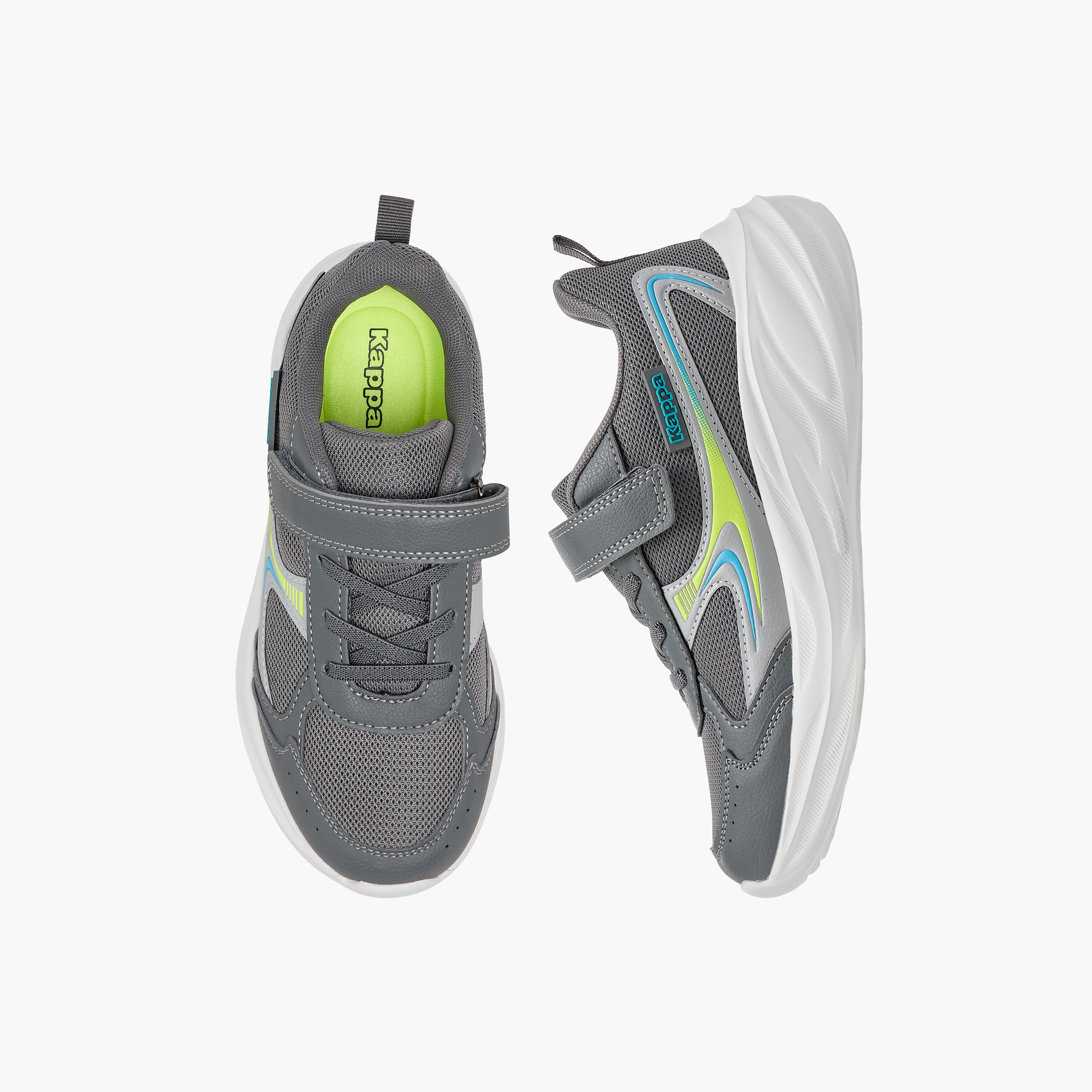 Kappa Boys Panelled Hook & Loop Breathable Shoes-boys-shoes-sports-image-1