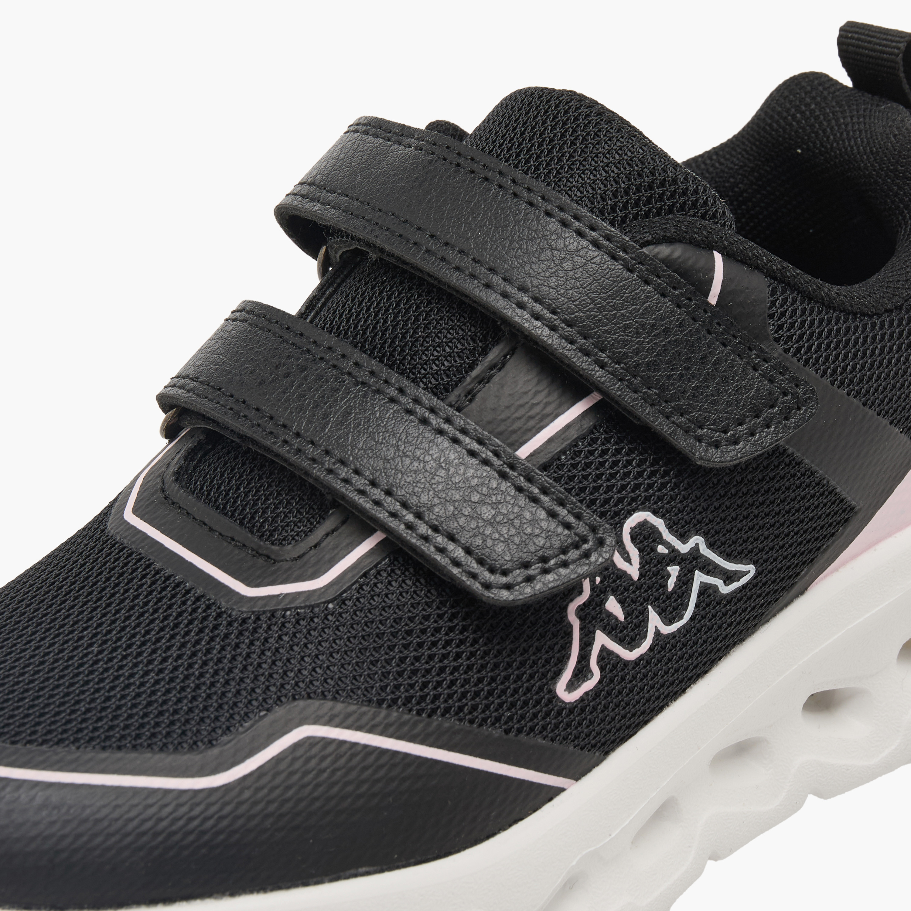 Kappa Girls Logo Print Hook & Loop Sports Shoes-girls-shoes-sneakers-image-4
