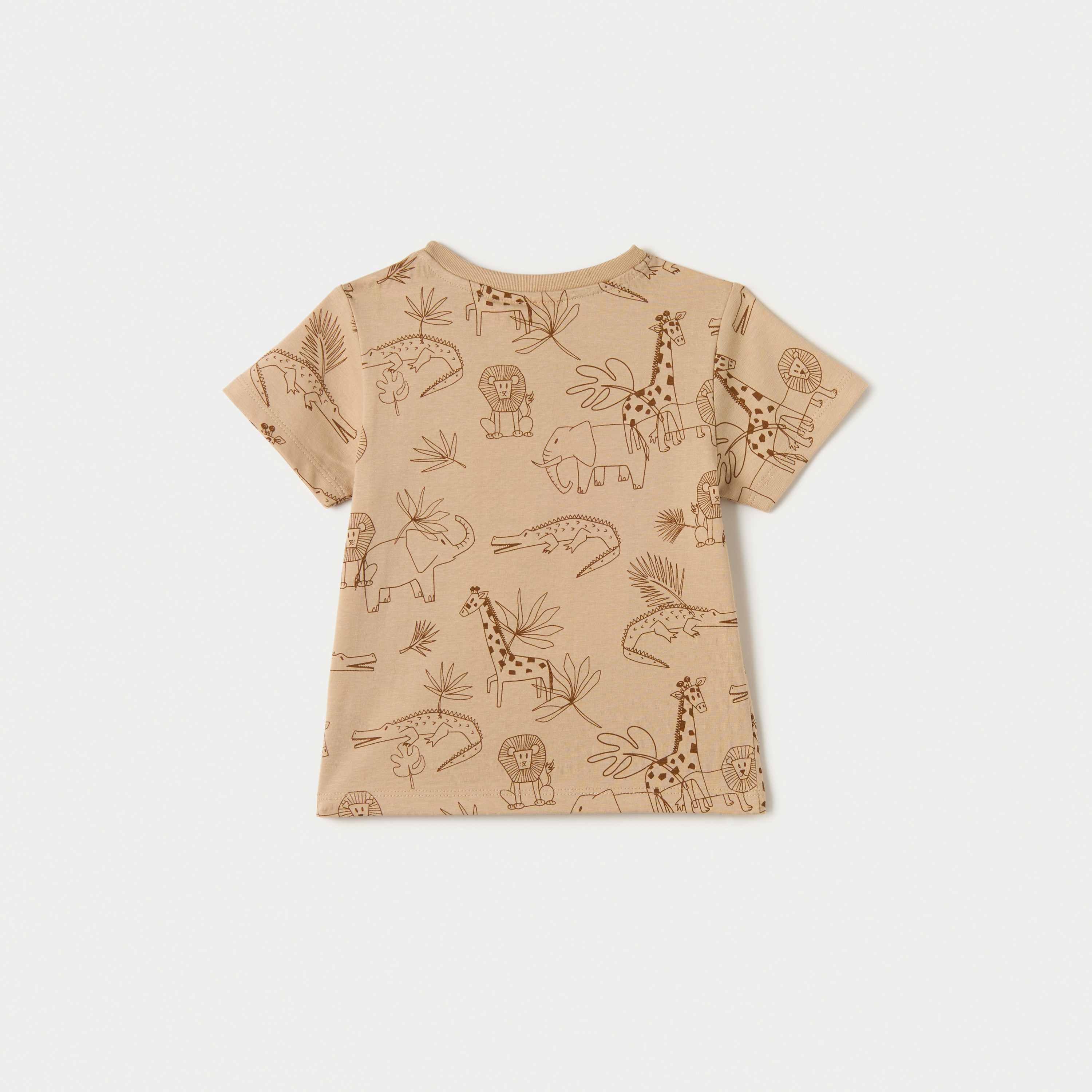 Juniors All-Over Animal Print Short Sleeves T-shirt with Crew Neck-baby-boys-clothing-tshirtsandpolos-image-2