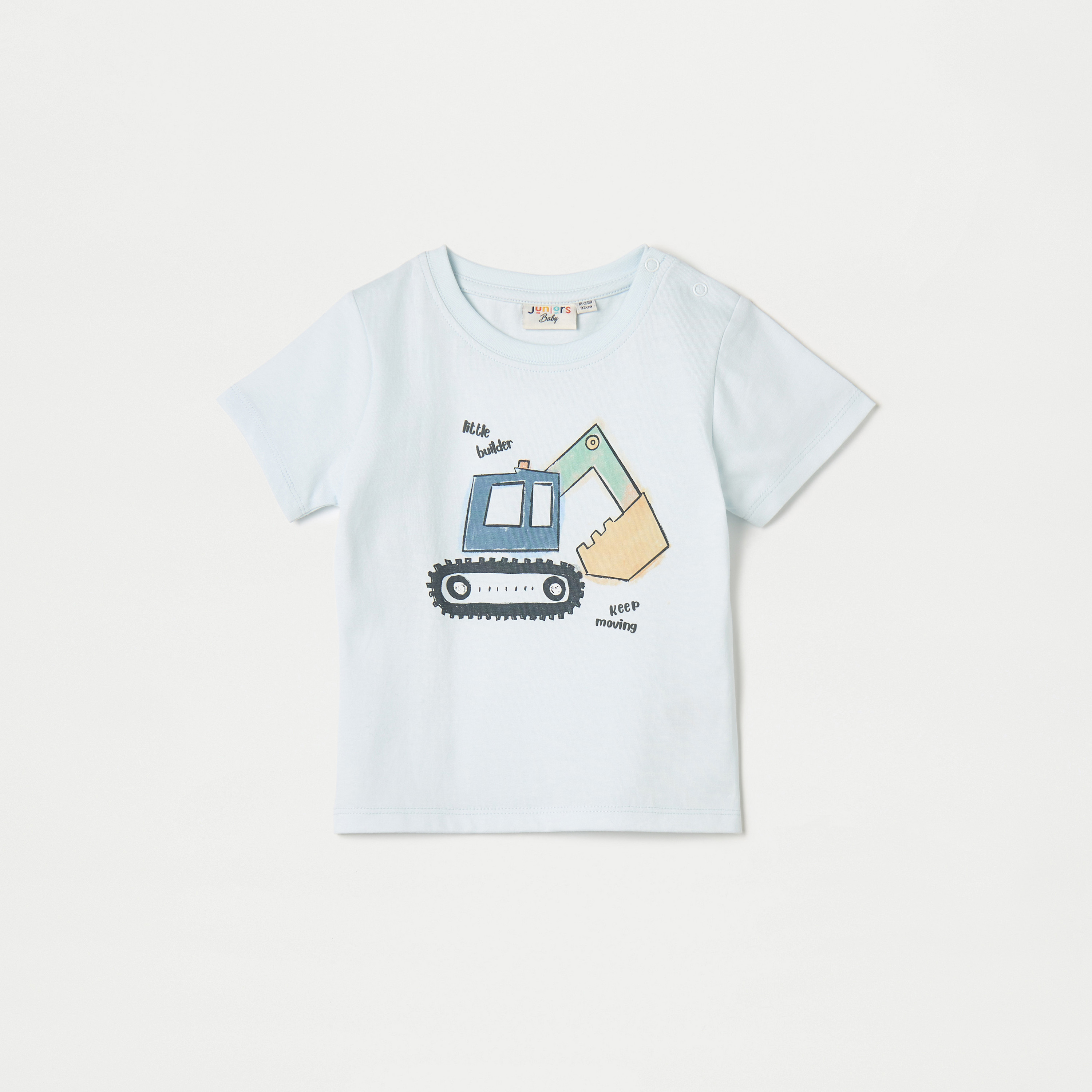 تيشيرت بياقة ضيقة وأكمام قصيرة وطبعات سيارة من جونيورز-baby-boys-clothing-tshirtsandpolos-image-1