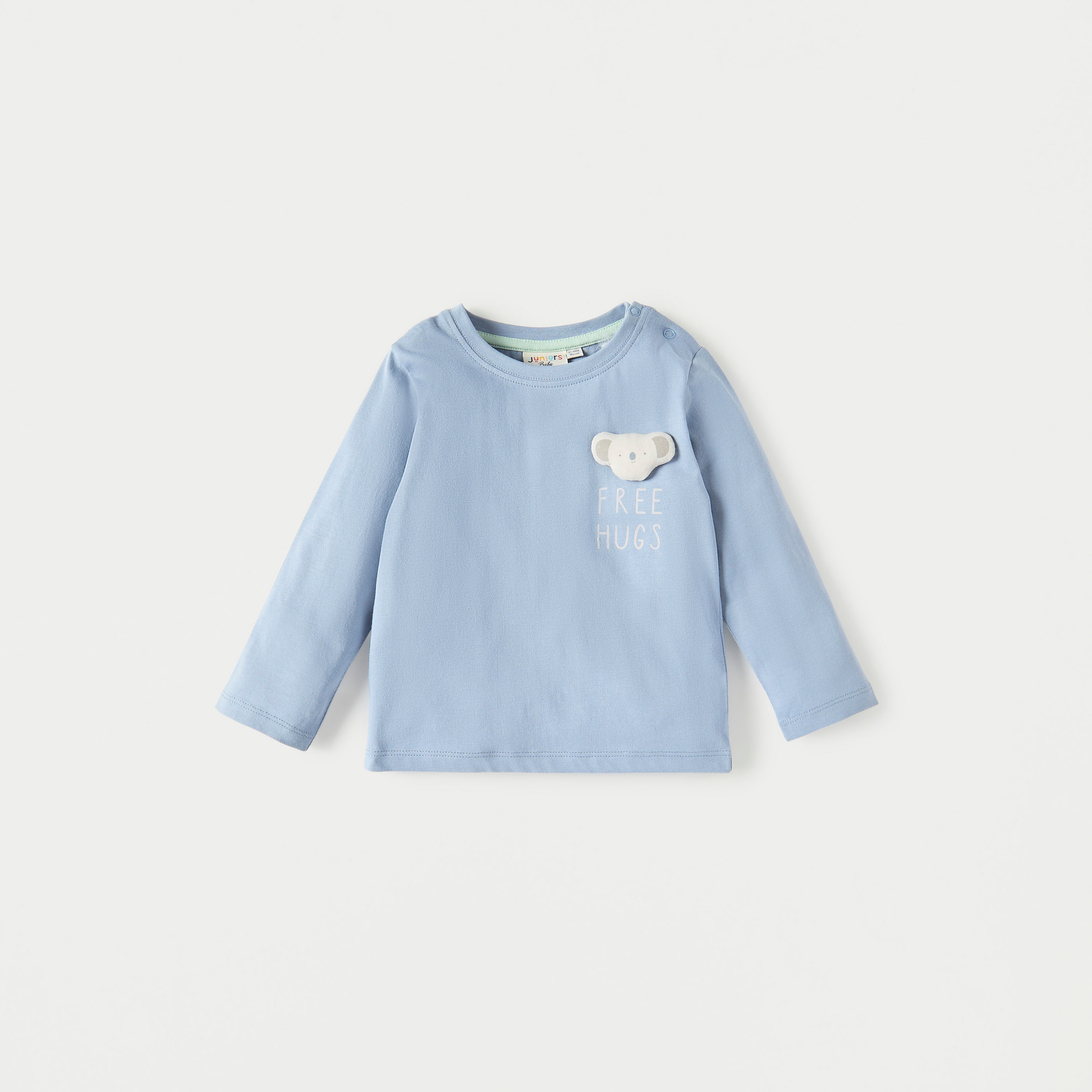 Juniors Koala Applique T-shirt with Long Sleeves and Crew Neck - Set of 3-baby-boys-clothing-tshirtsandpolos-image-3