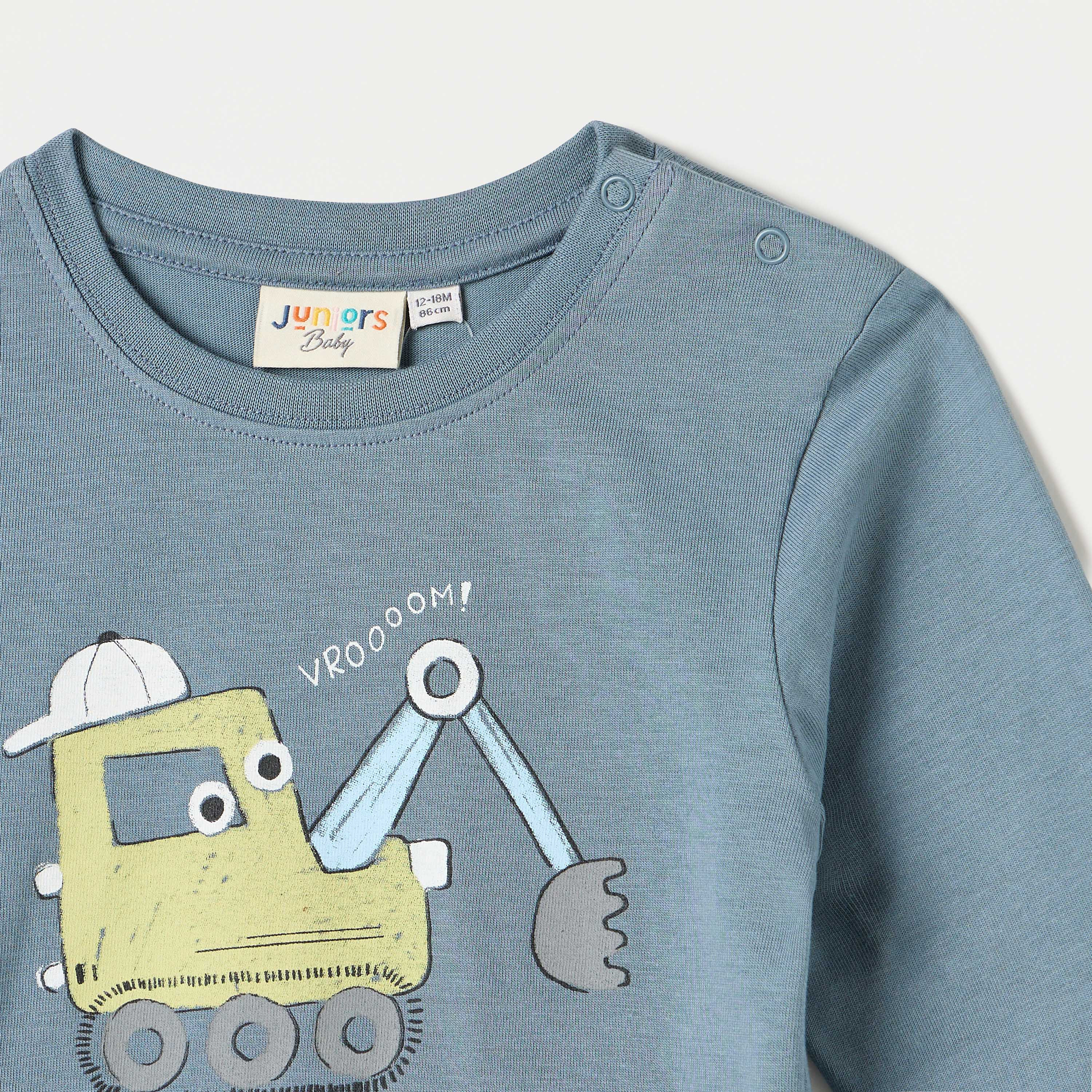 تيشيرت بياقة ضيقة وأكمام طويلة وطبعات من جونيورز-baby-boys-clothing-tshirtsandpolos-image-3