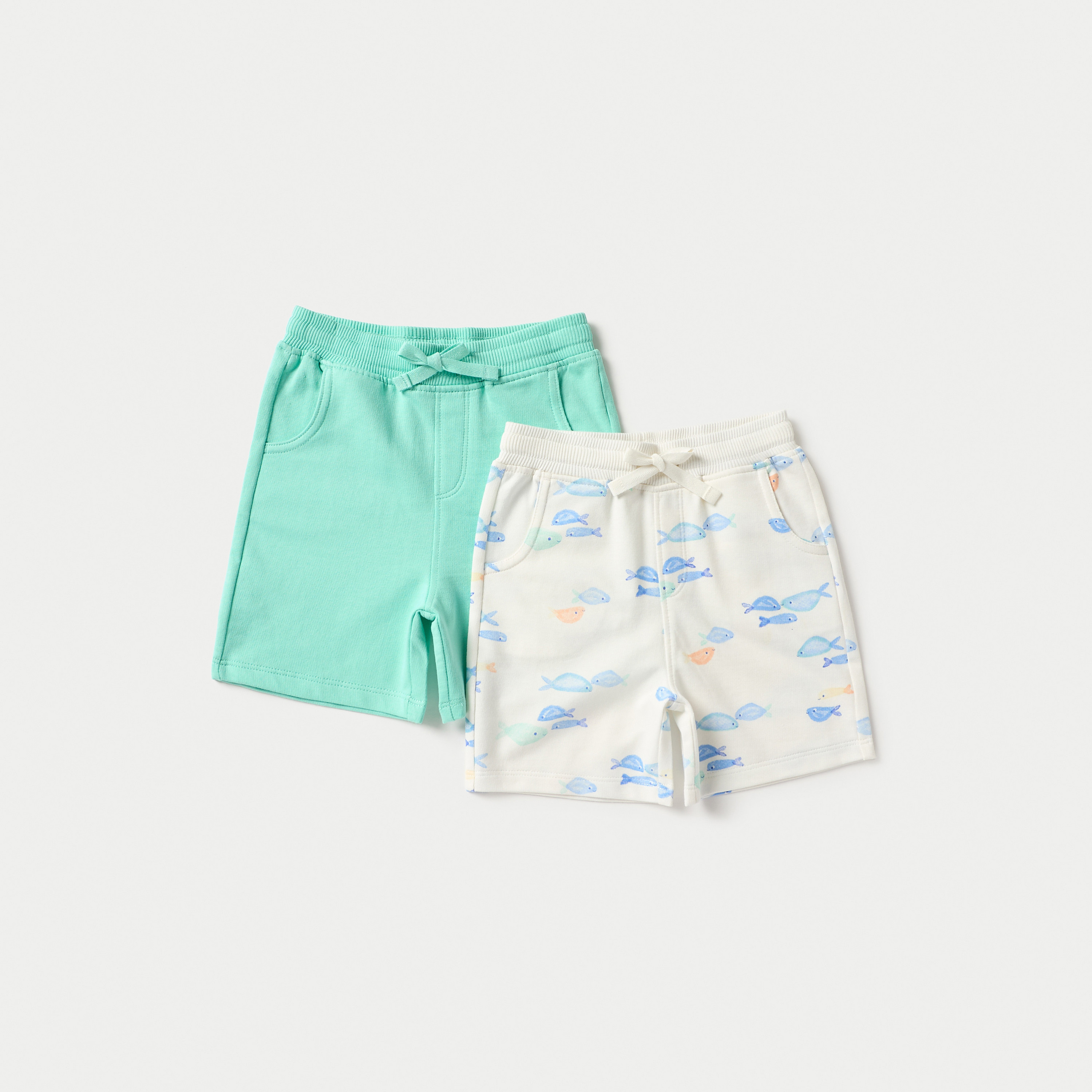 شورتات بطبعات ورباط إغلاق من جونيورز - طقم من قطعتين-baby-boys-clothing-multipacks-image-1