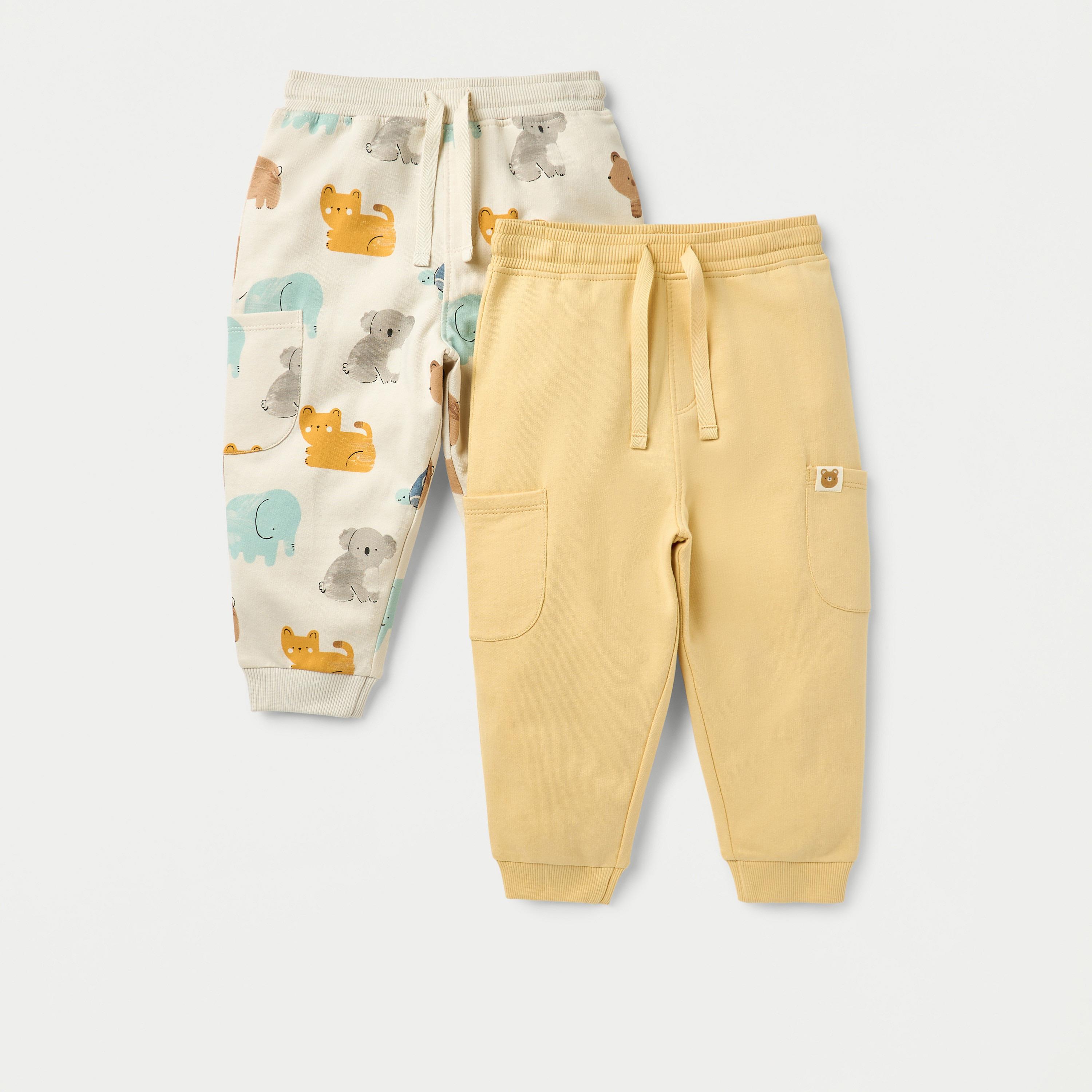 Juniors Assorted Joggers with Drawstring Closure and Pockets - Set of 2-baby-boys-clothing-bottoms-joggersandtrackpants-image-1