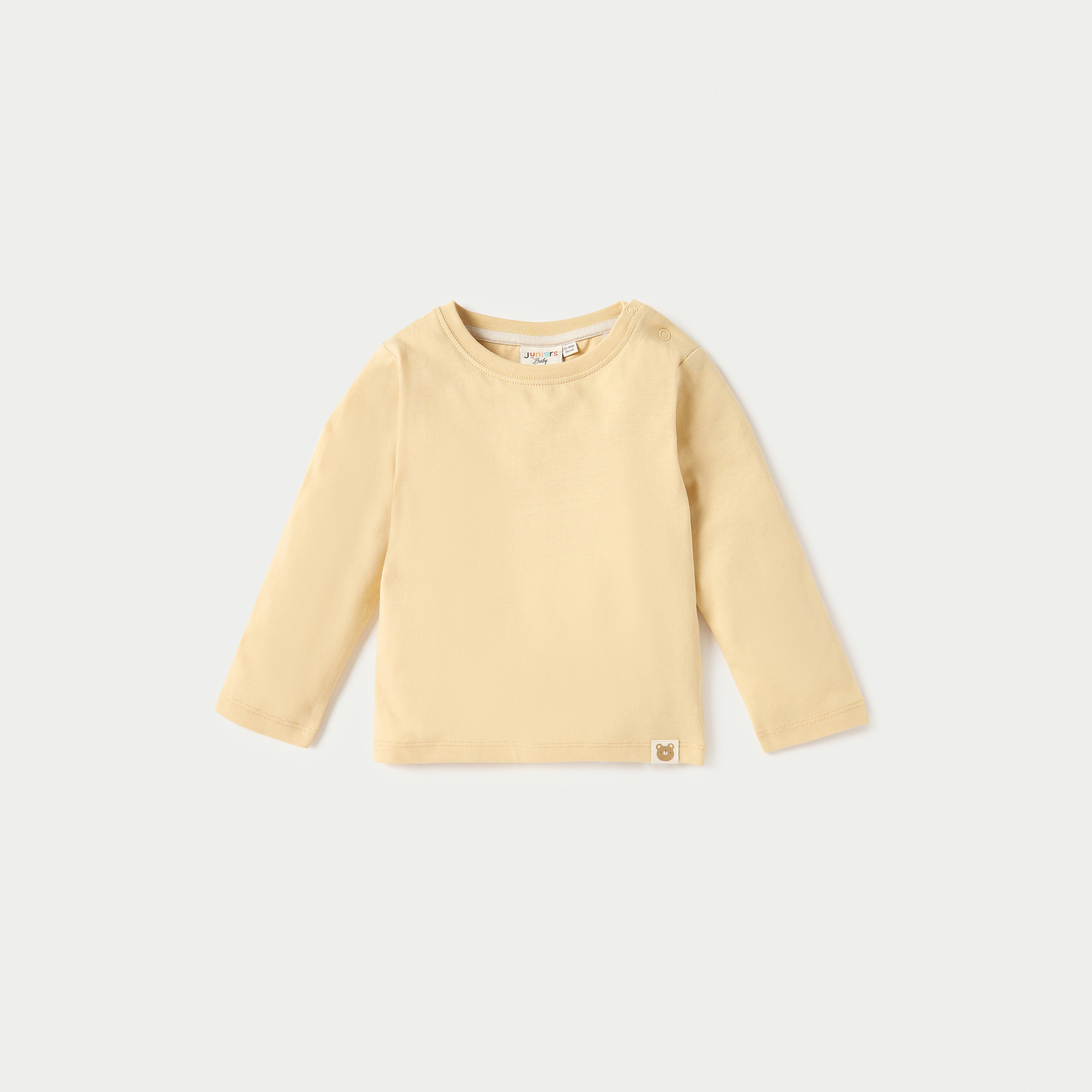 طقم دنغري وافل بارز الملمس وتيشيرت سادة من جونيورز-baby-boys-clothing-setsandcoords-image-3