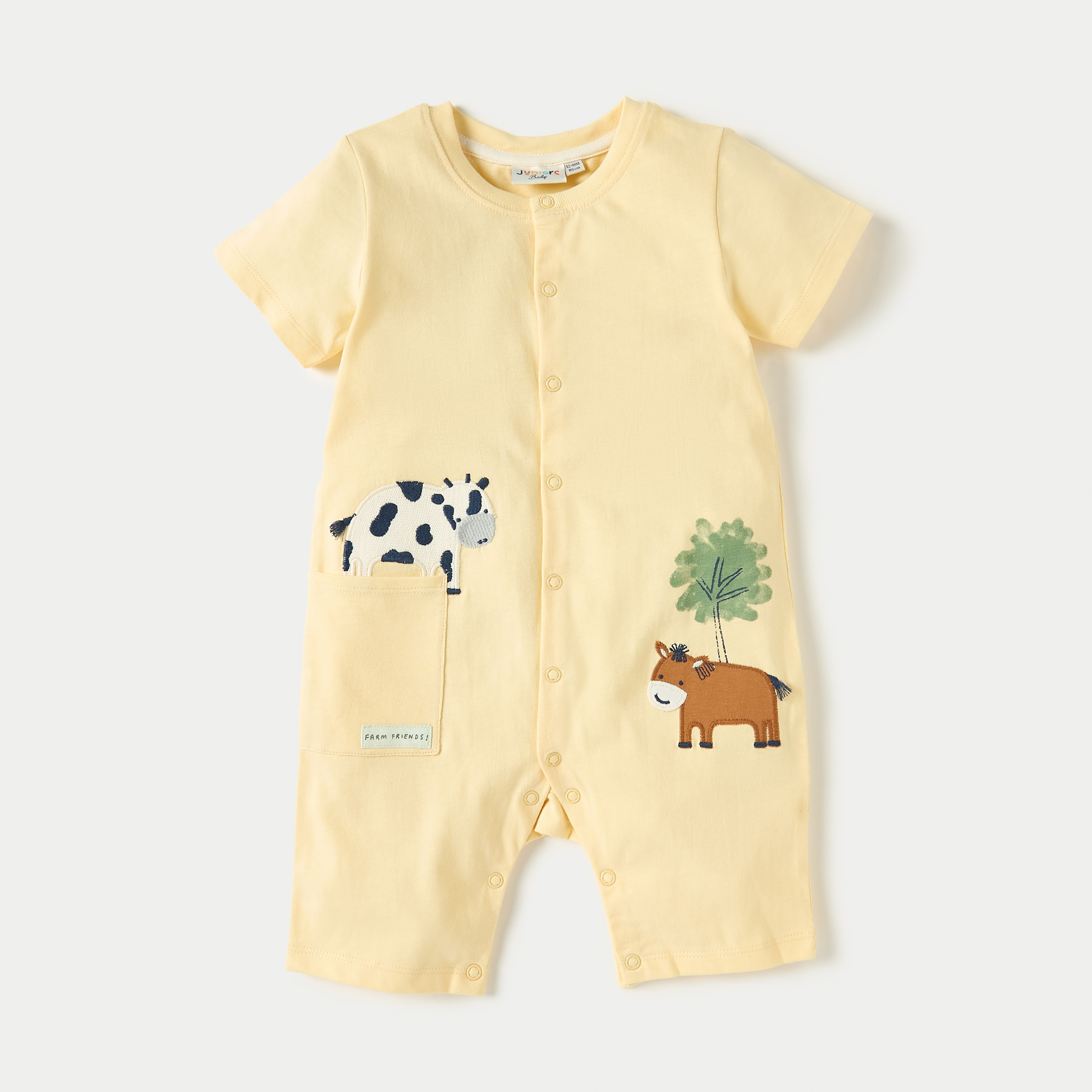 Juniors Animal Print Romper with Short Sleeves and Button Closure - Set of 2-baby-boys-clothing-rompers-image-3