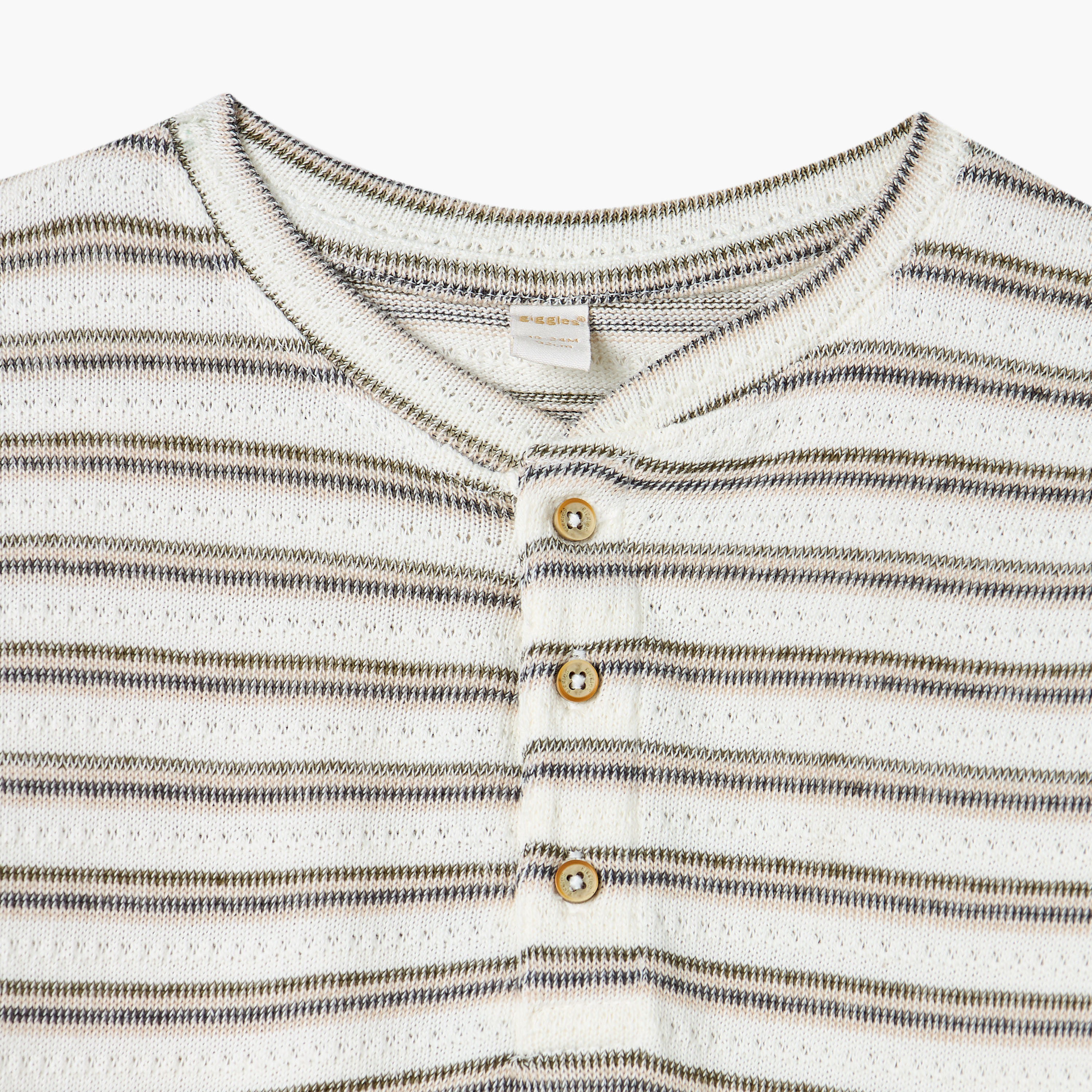 تيشيرت مخطط بياقة هينلي وأكمام طويلة من جيجلز-baby-boys-clothing-tshirtsandpolos-image-3