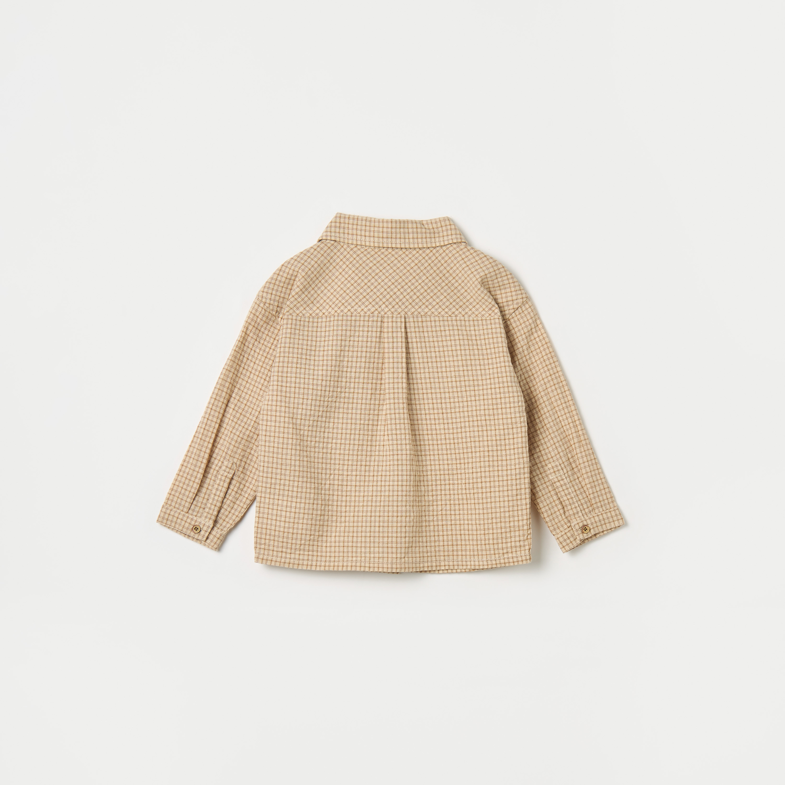 Giggles Checked Shirt with Long Sleeves and Chest Pocket-baby-boys-clothing-shirts-image-2