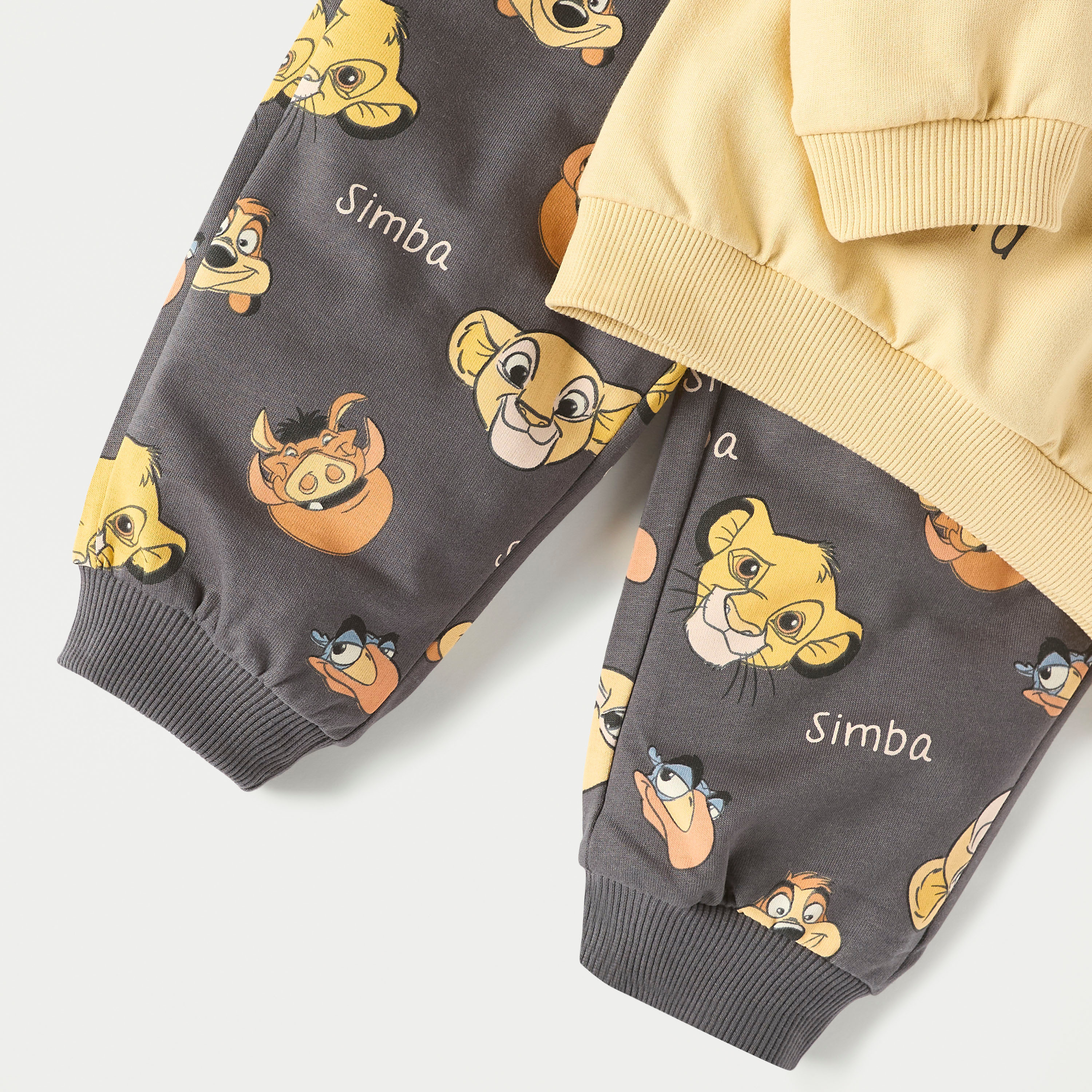 طقم سويت شيرت بأكمام طويلة وطبعات وبنطلون رياضي من ديزني-boys-clothing-setsandcoords-image-5