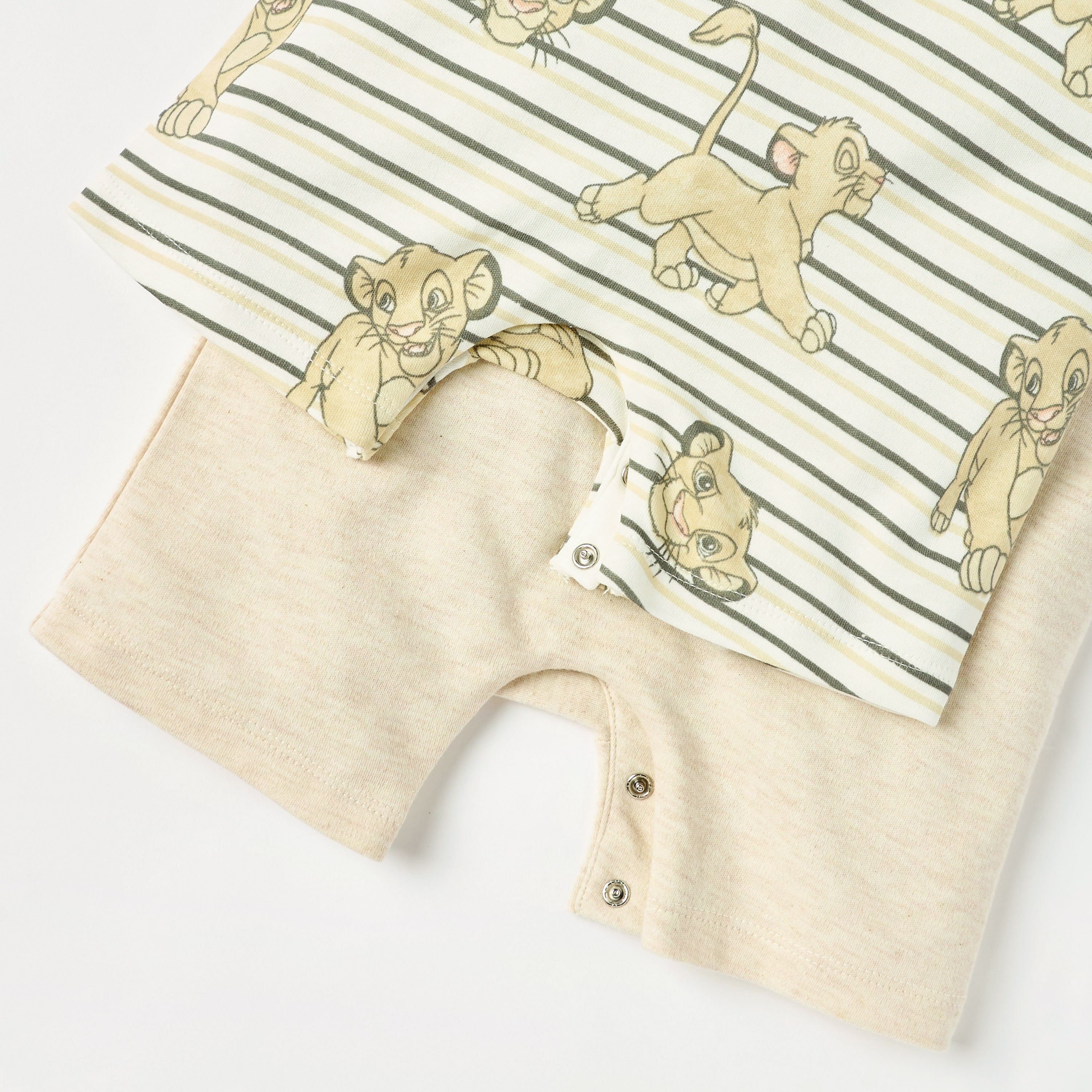 Disney Lion King Print Romper with Short Sleeves - Set of 2-baby-boys-clothing-rompers-image-5