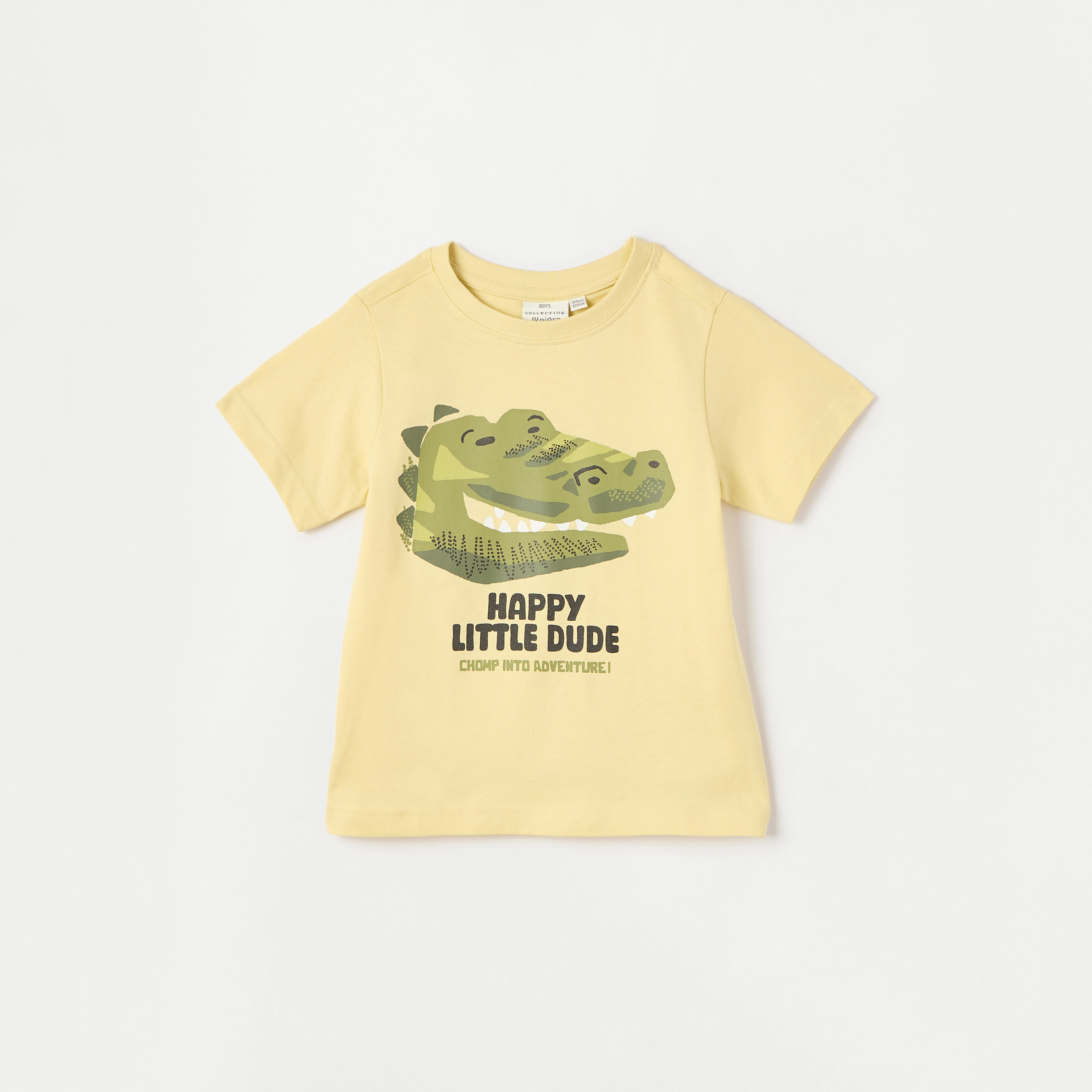 Juniors Graphic Print T-shirt with Short Sleeves-boys-clothing-tshirtsandpolos-image-1