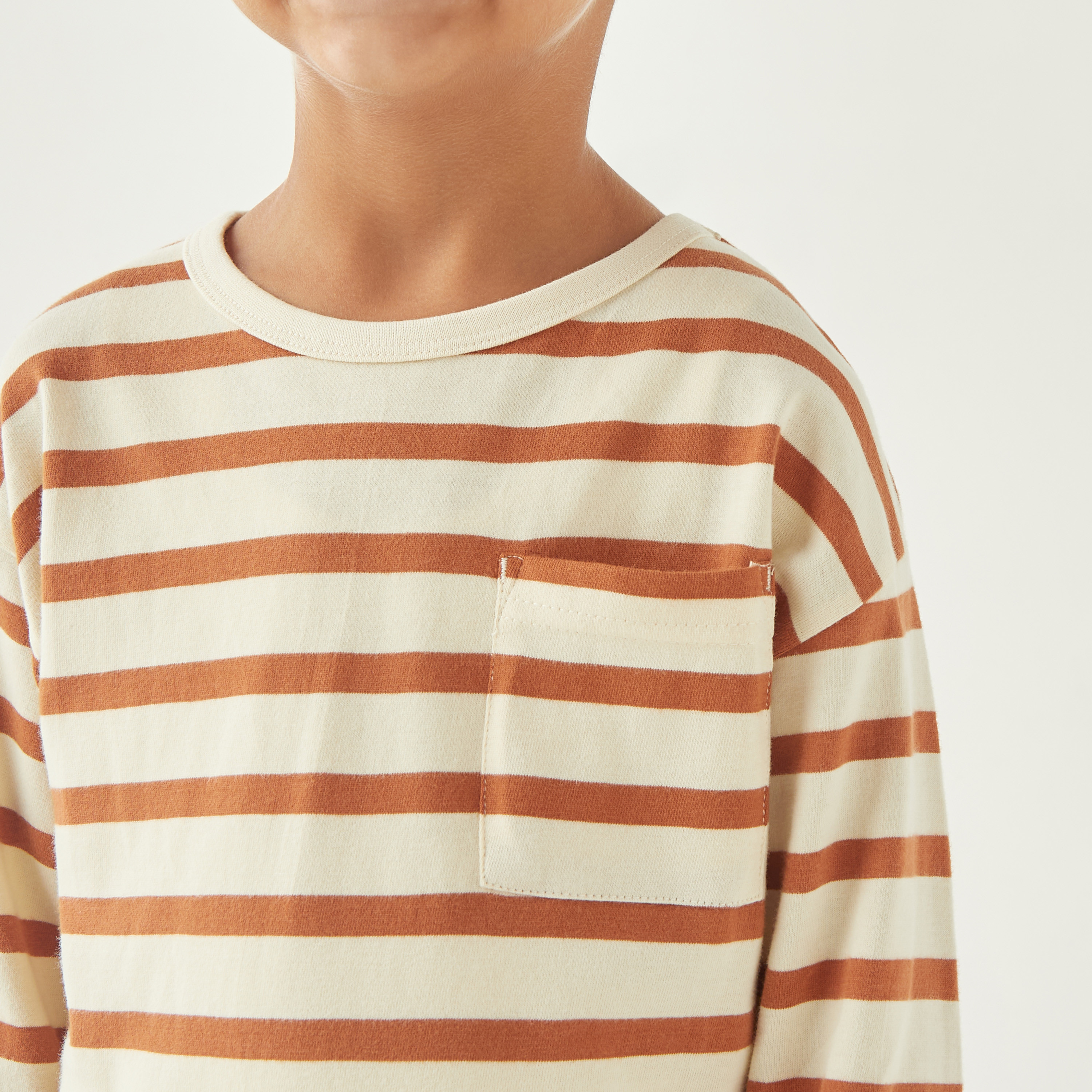 Juniors Striped Long Sleeves T-shirt with Chest Pocket-boys-clothing-tshirtsandpolos-image-4