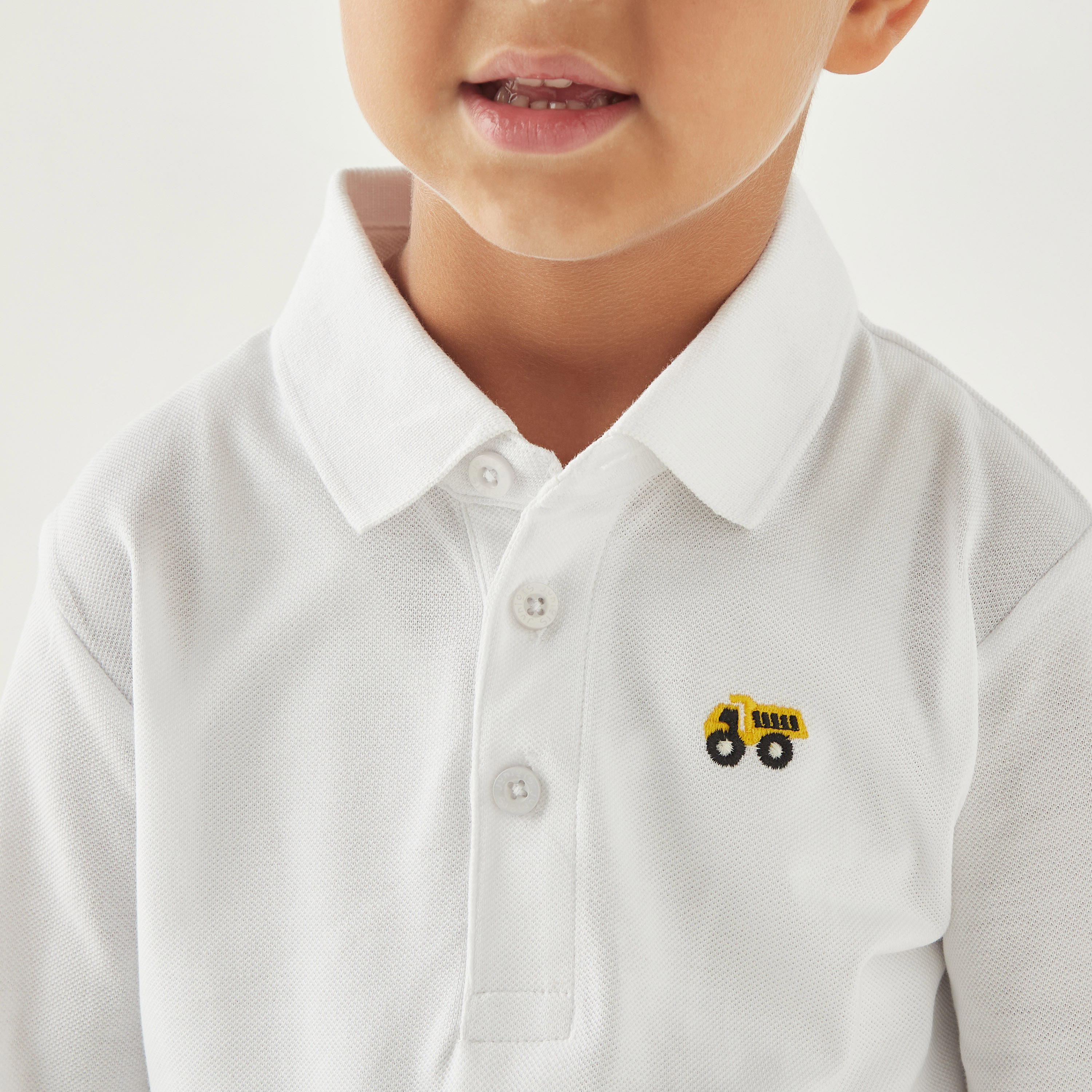 تيشيرت بولو سادة بأكمام طويلة وأزرار إغلاق من جونيورز-boys-clothing-tshirtsandpolos-image-4