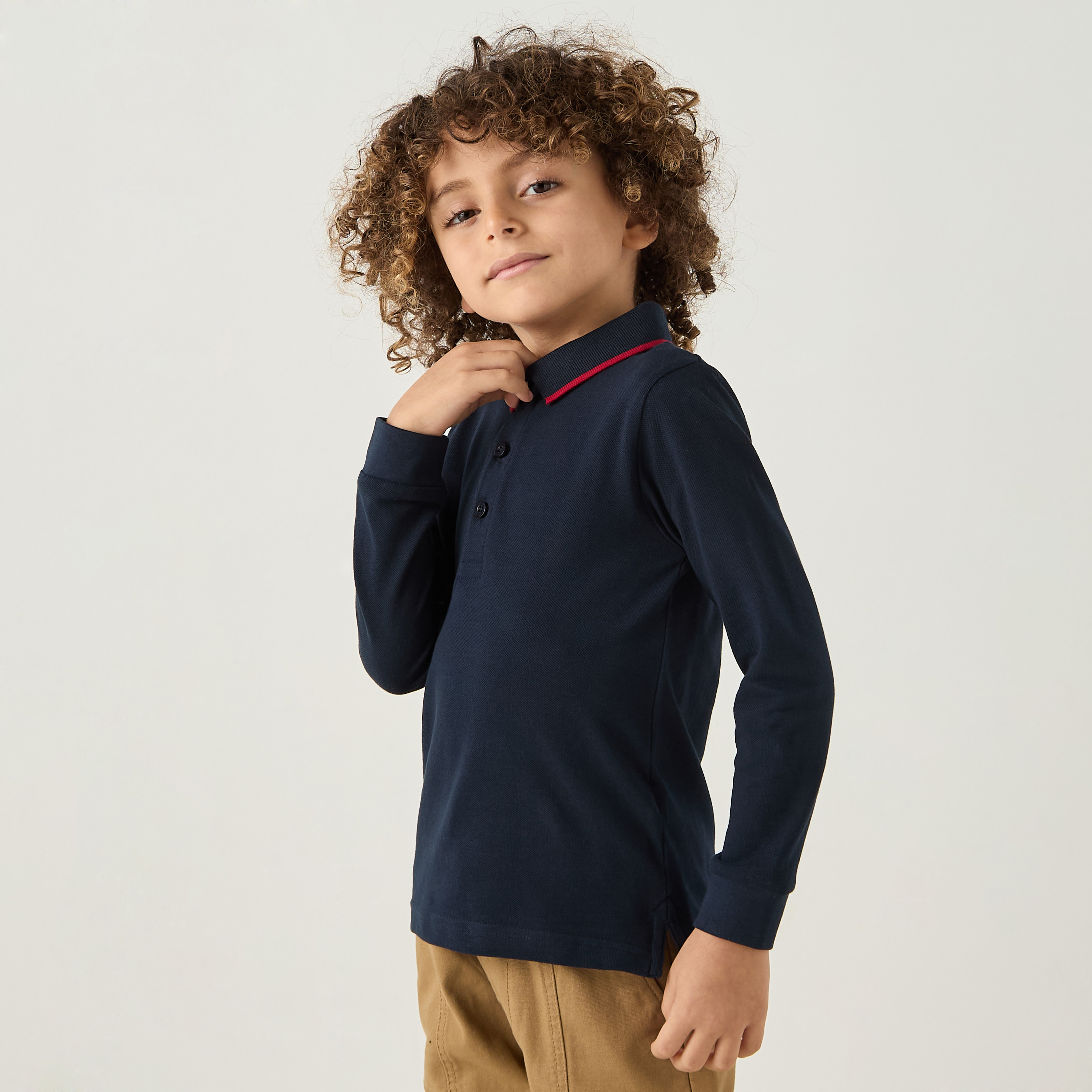 تيشيرت بولو بأكمام طويلة من جونيورز-boys-clothing-tshirtsandpolos-image-1