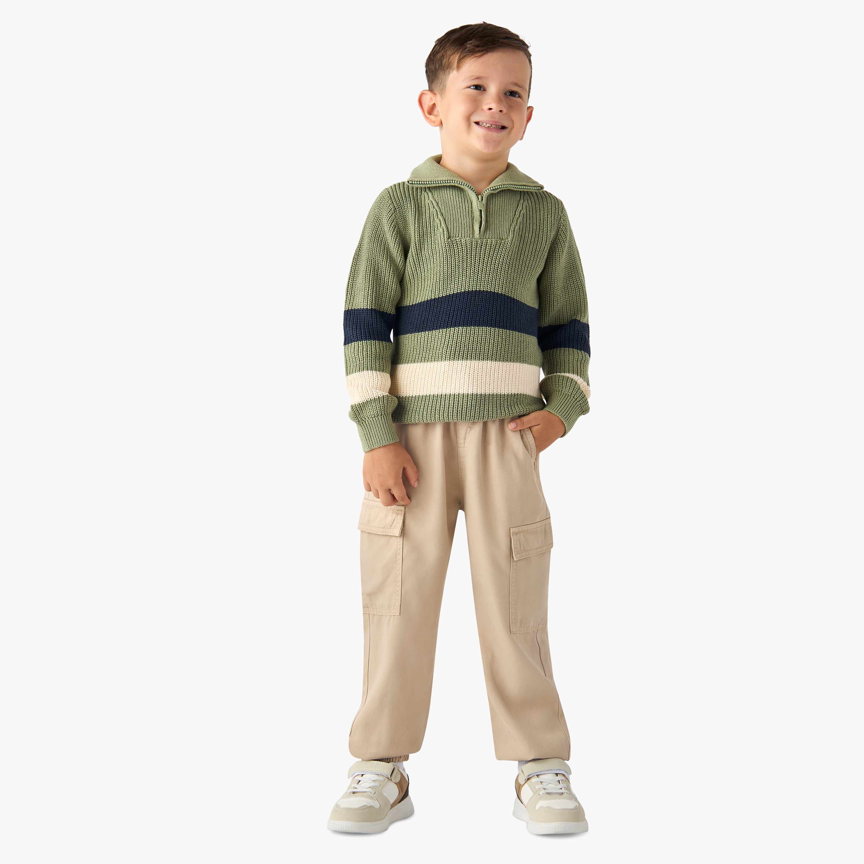 Juniors Solid Pants with Drawstring Closure and Pockets-boys-clothing-bottoms-joggersandtrackpants-image-2