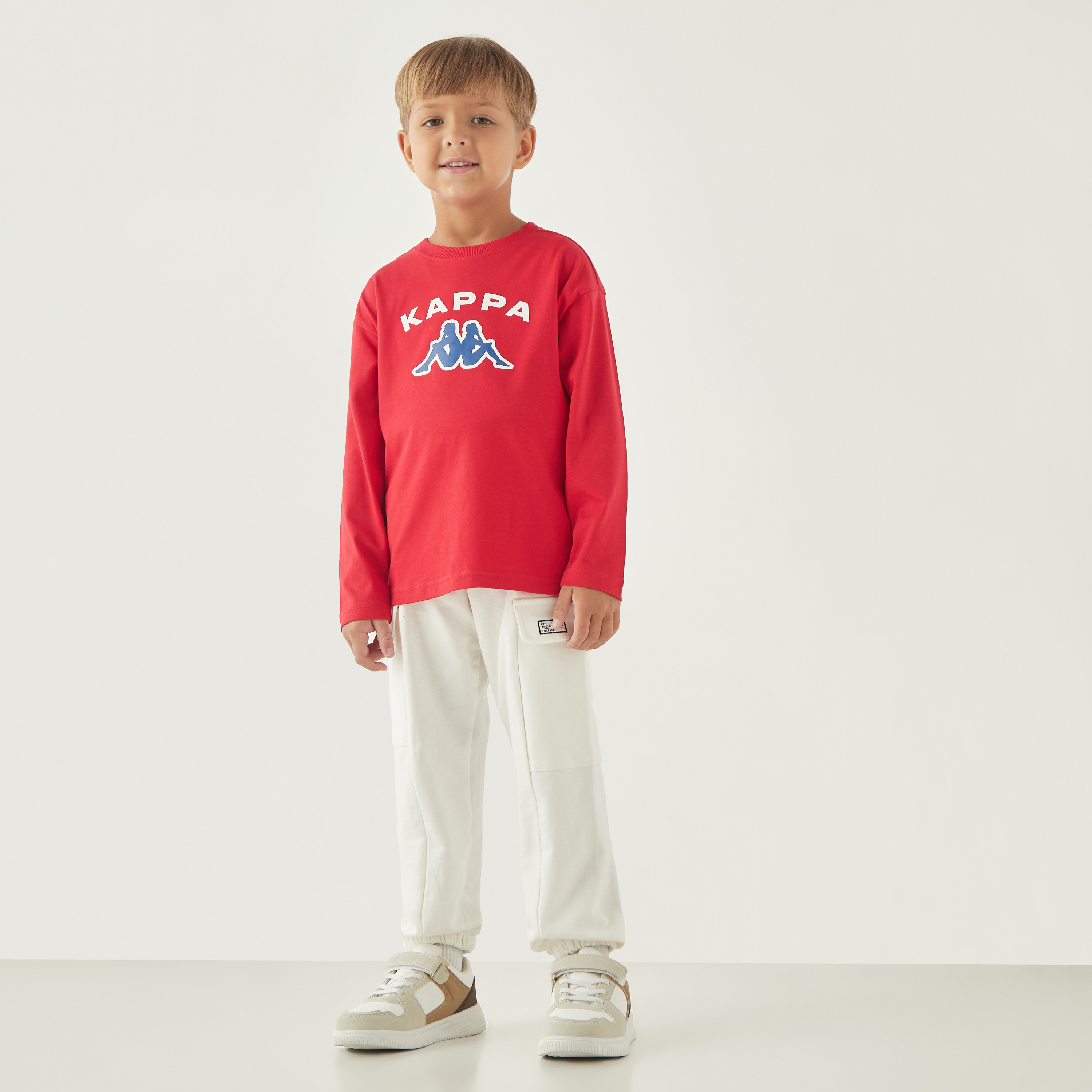 Juniors Slogan Applique Joggers with Drawstring Closure-boys-clothing-bottoms-joggersandtrackpants-image-2