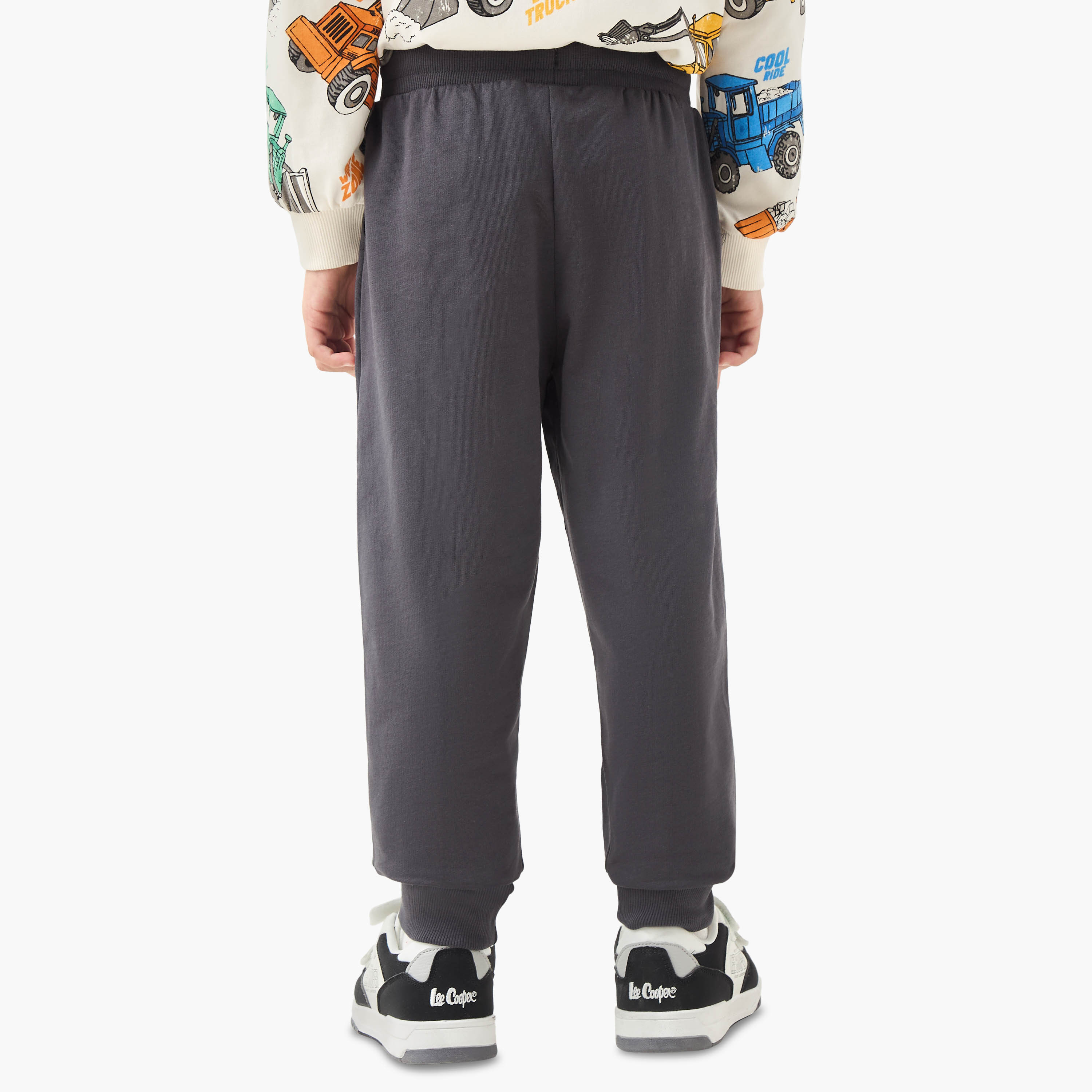 Juniors Solid Joggers with Drawstring Closure-boys-clothing-bottoms-joggersandtrackpants-image-3