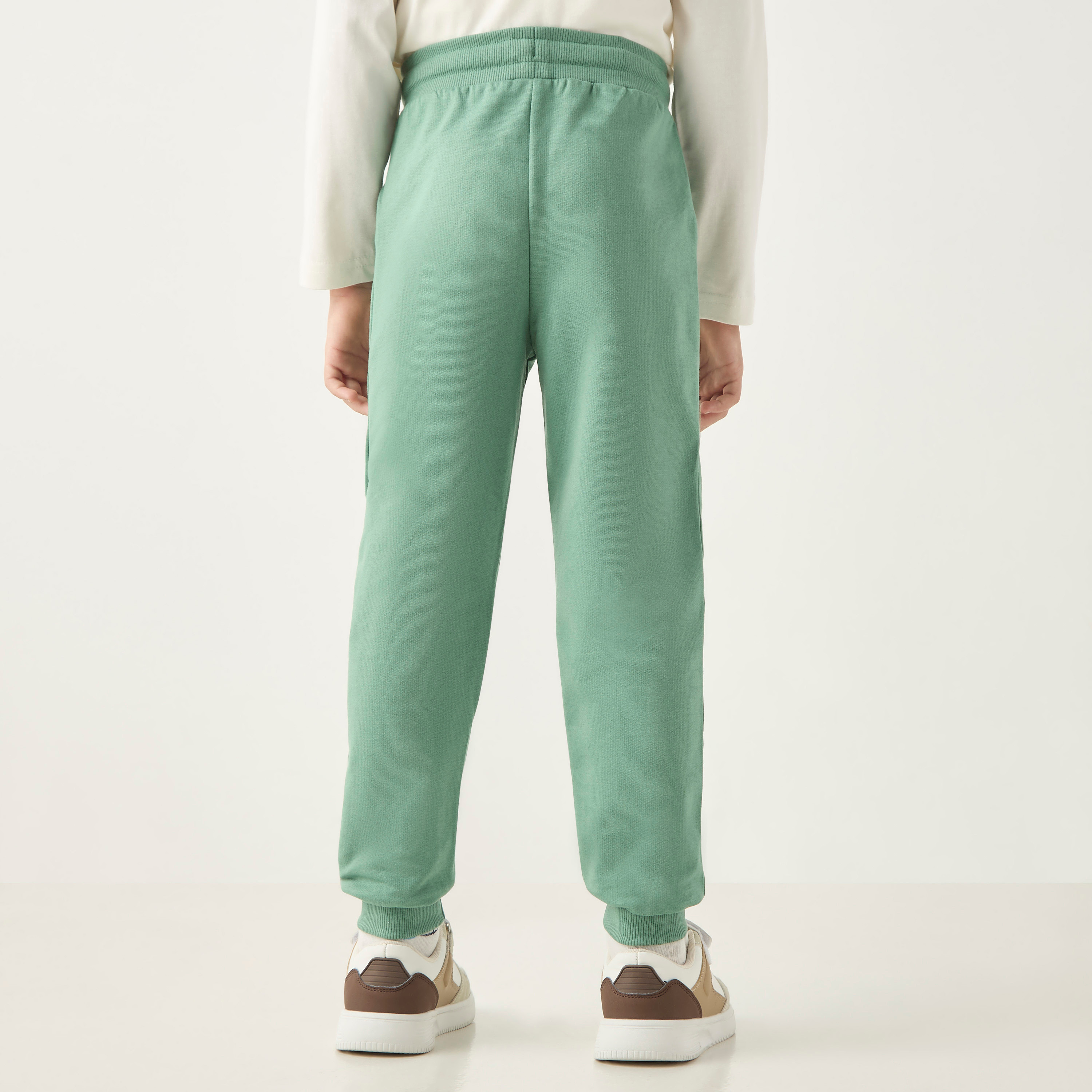 بنطلون رياضي سادة بجيوب ورباط إغلاق من جونيورز-boys-clothing-bottoms-joggersandtrackpants-image-3