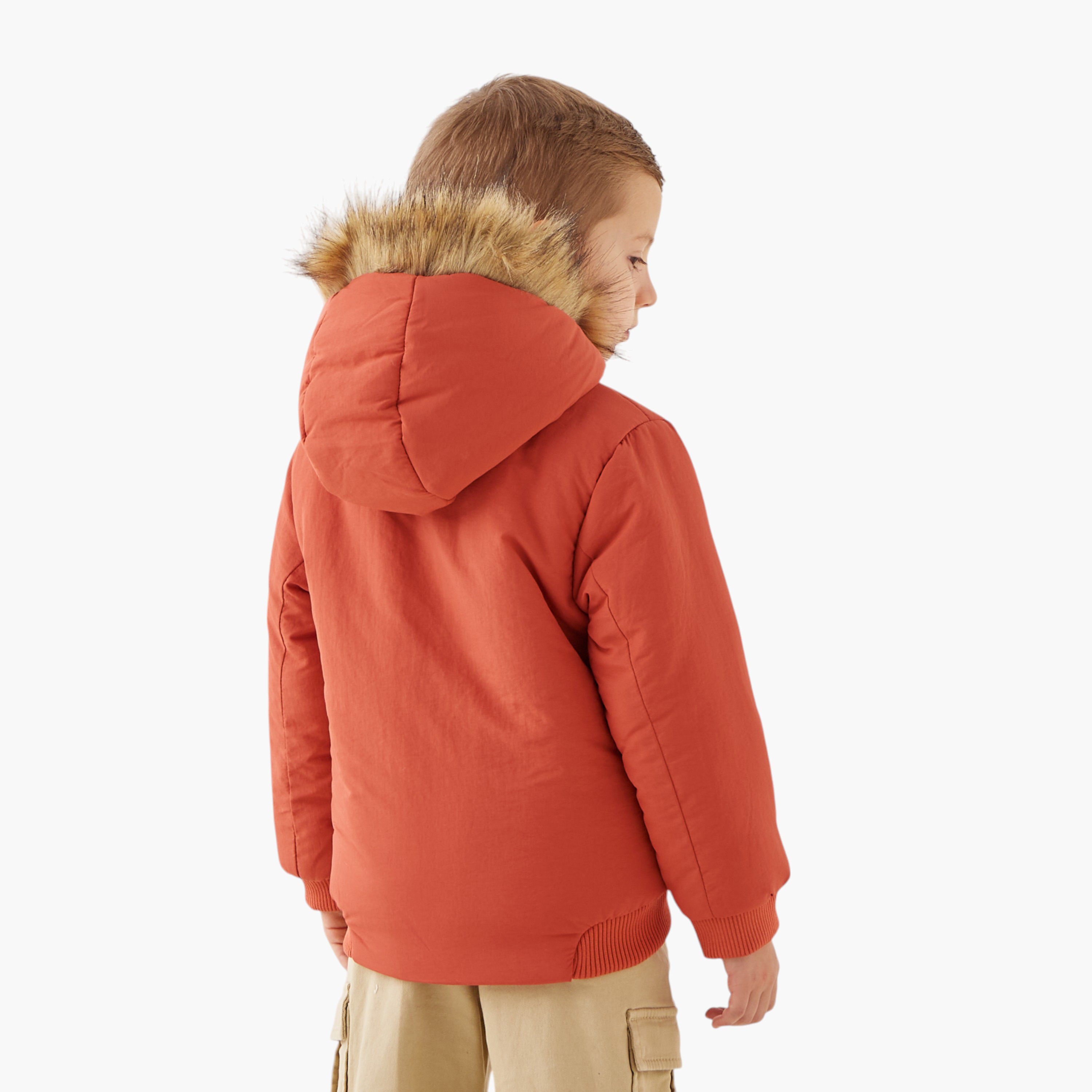 Juniors Heavy Jacket with Hood and Long Sleeves-boys-clothing-jacketsandcoats-image-3