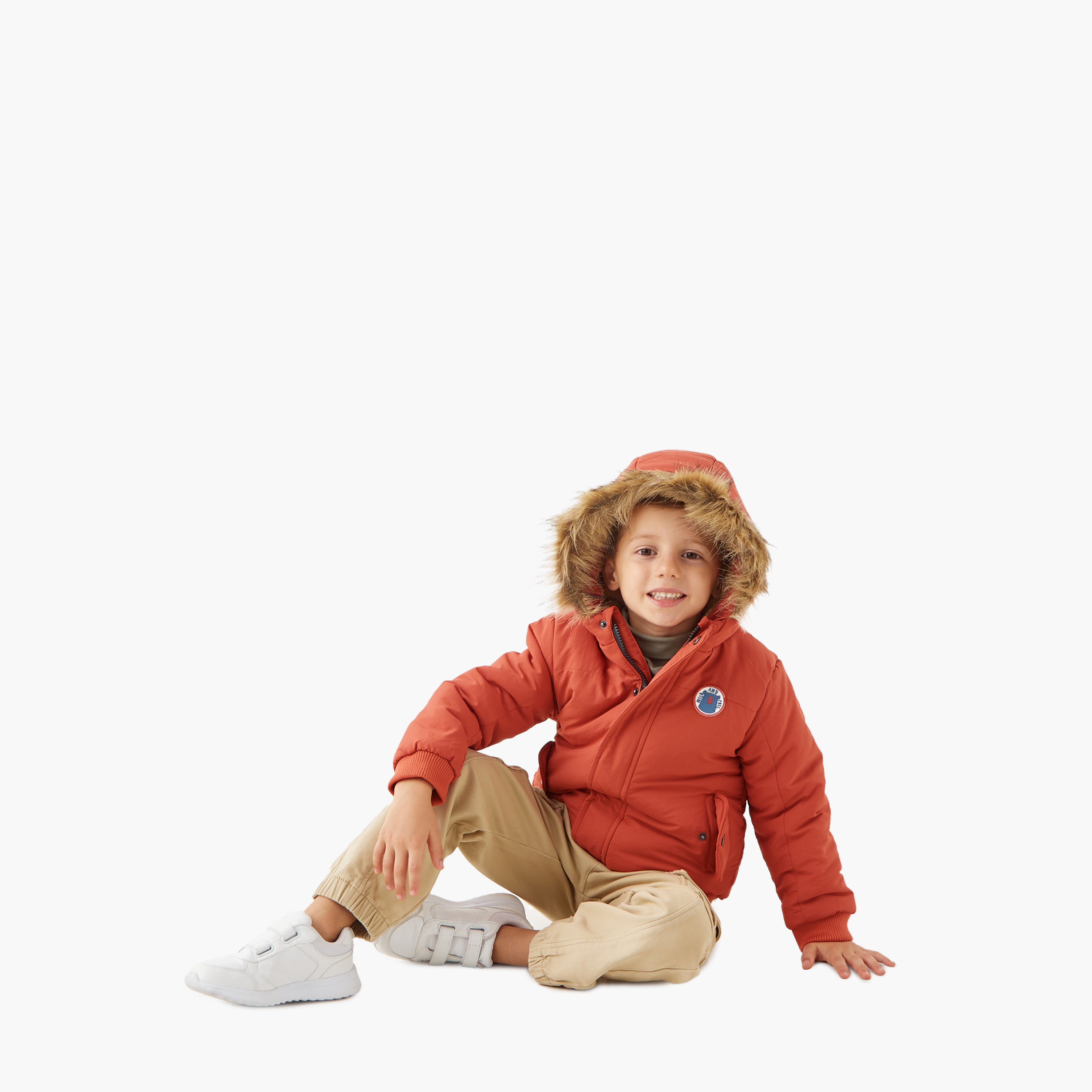 Juniors Heavy Jacket with Hood and Long Sleeves-boys-clothing-jacketsandcoats-image-4