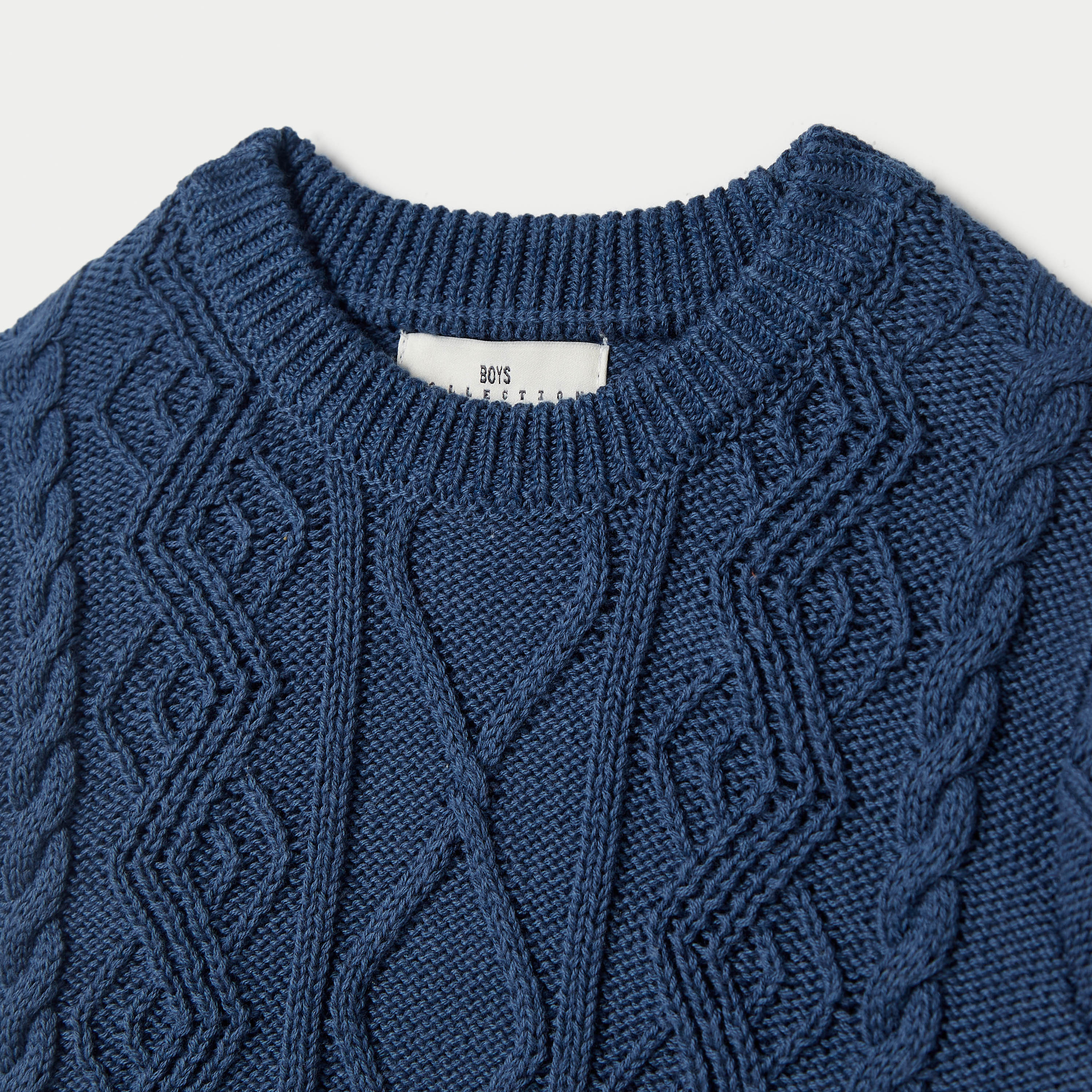 Juniors Textured Sweater with Long Sleeves and Crew Neck-baby-boys-clothing-jumpersandcardigans-image-3