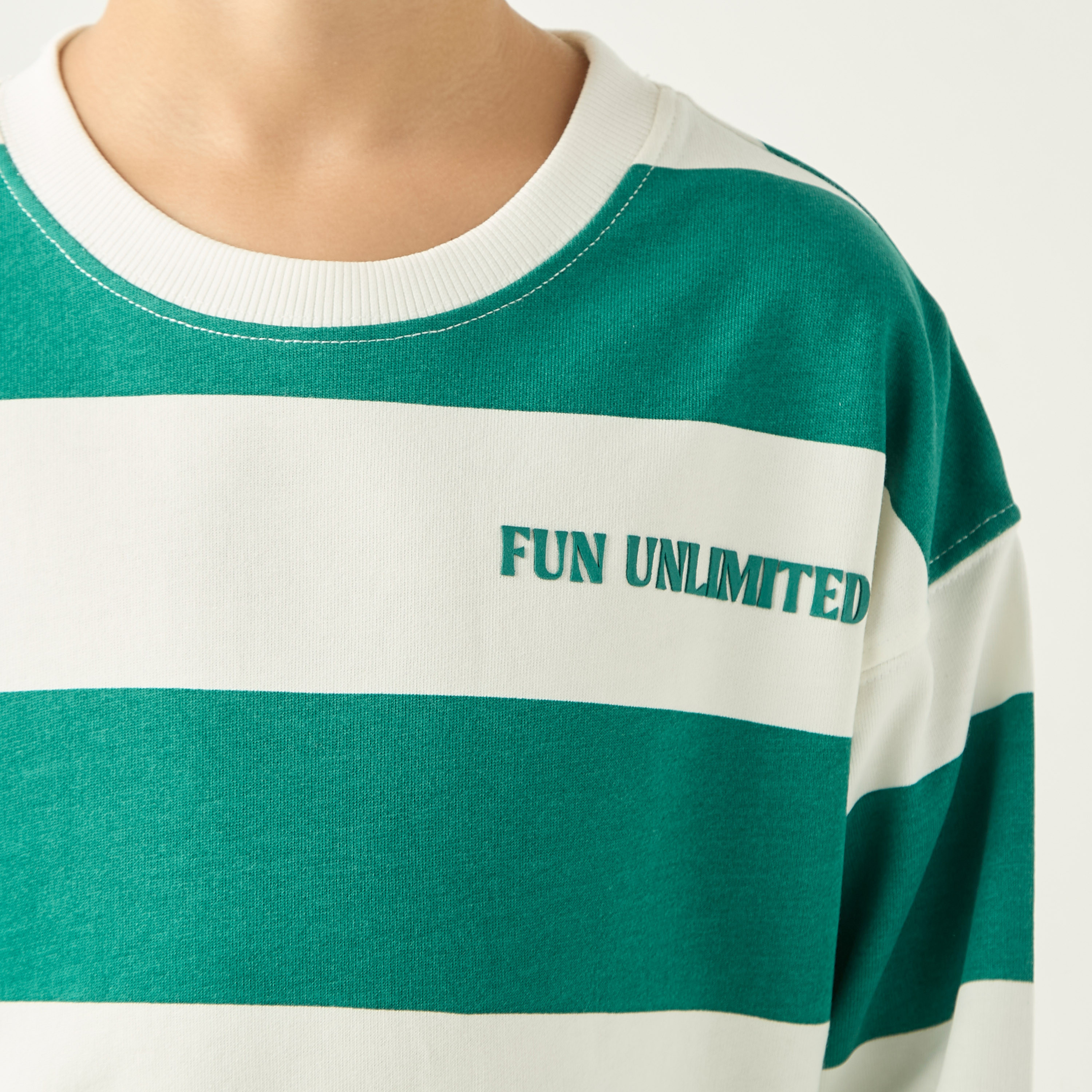 Juniors Striped Sweatshirt with Long Sleeves-baby-boys-clothing-winterwear-jumpersandcardigans-image-4