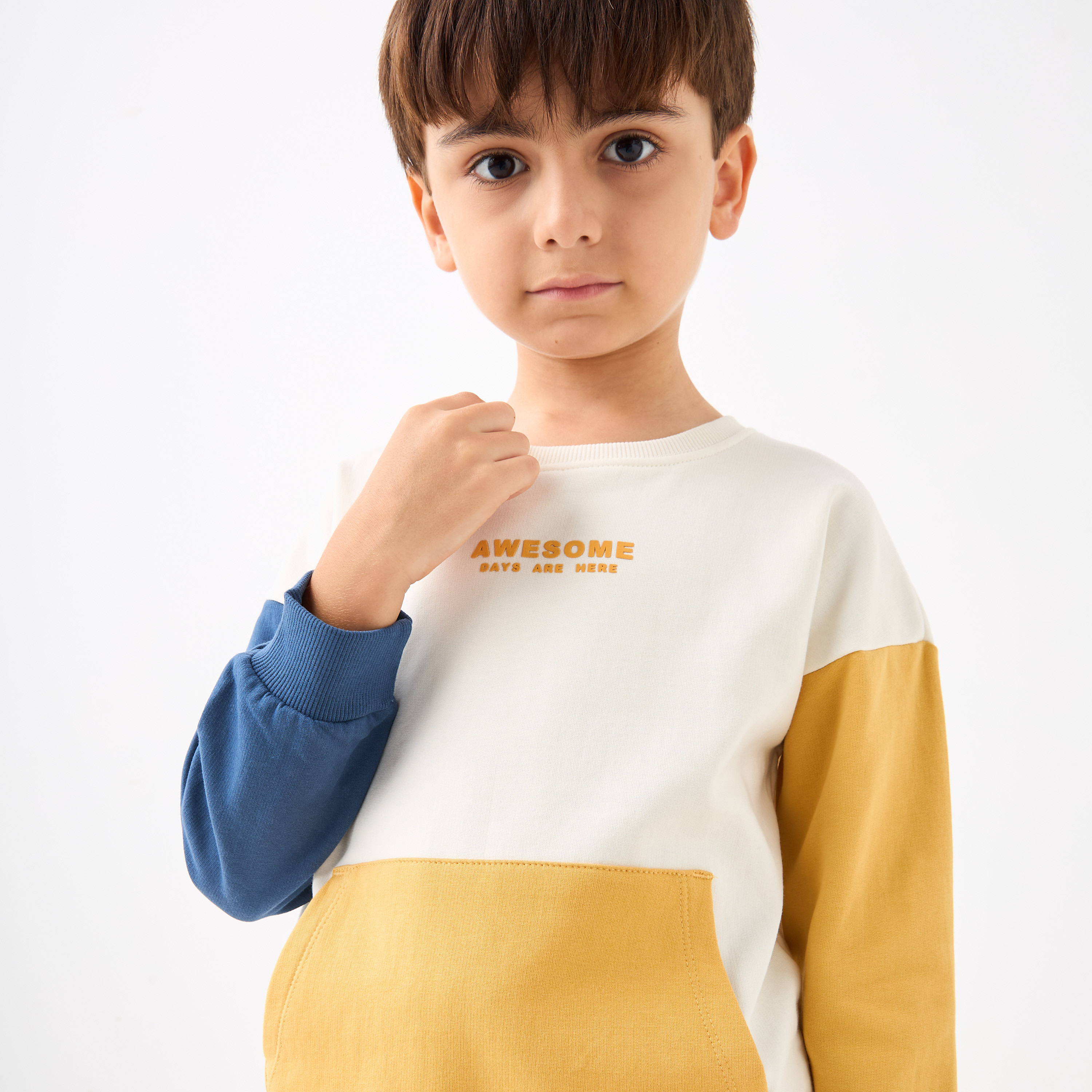 Juniors Colourblock Sweatshirt and Joggers Set-boys-clothing-setsandcoords-image-5