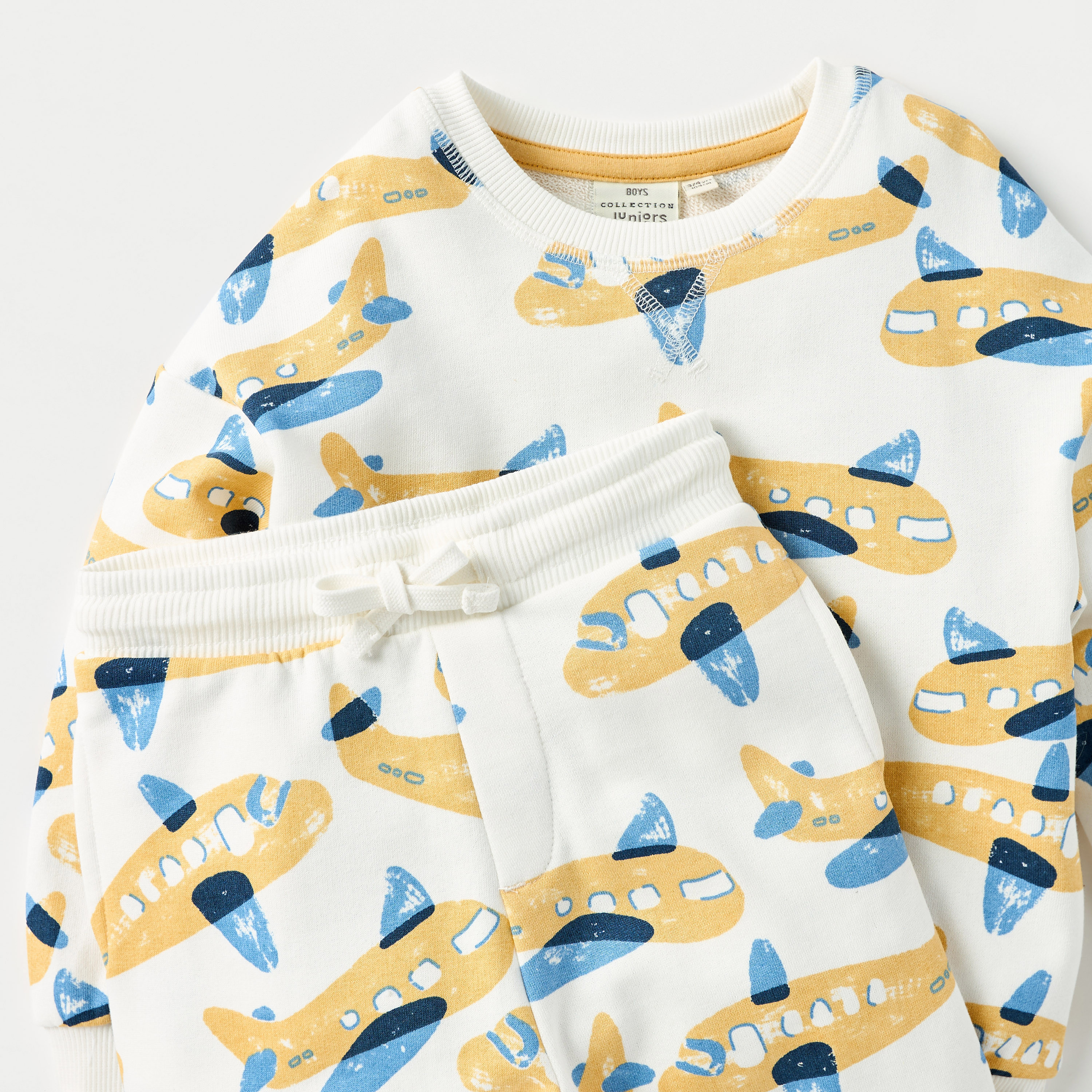 طقم سويت شيرت بطبعات وبنطلون رياضي من جونيورز-boys-clothing-setsandcoords-image-4