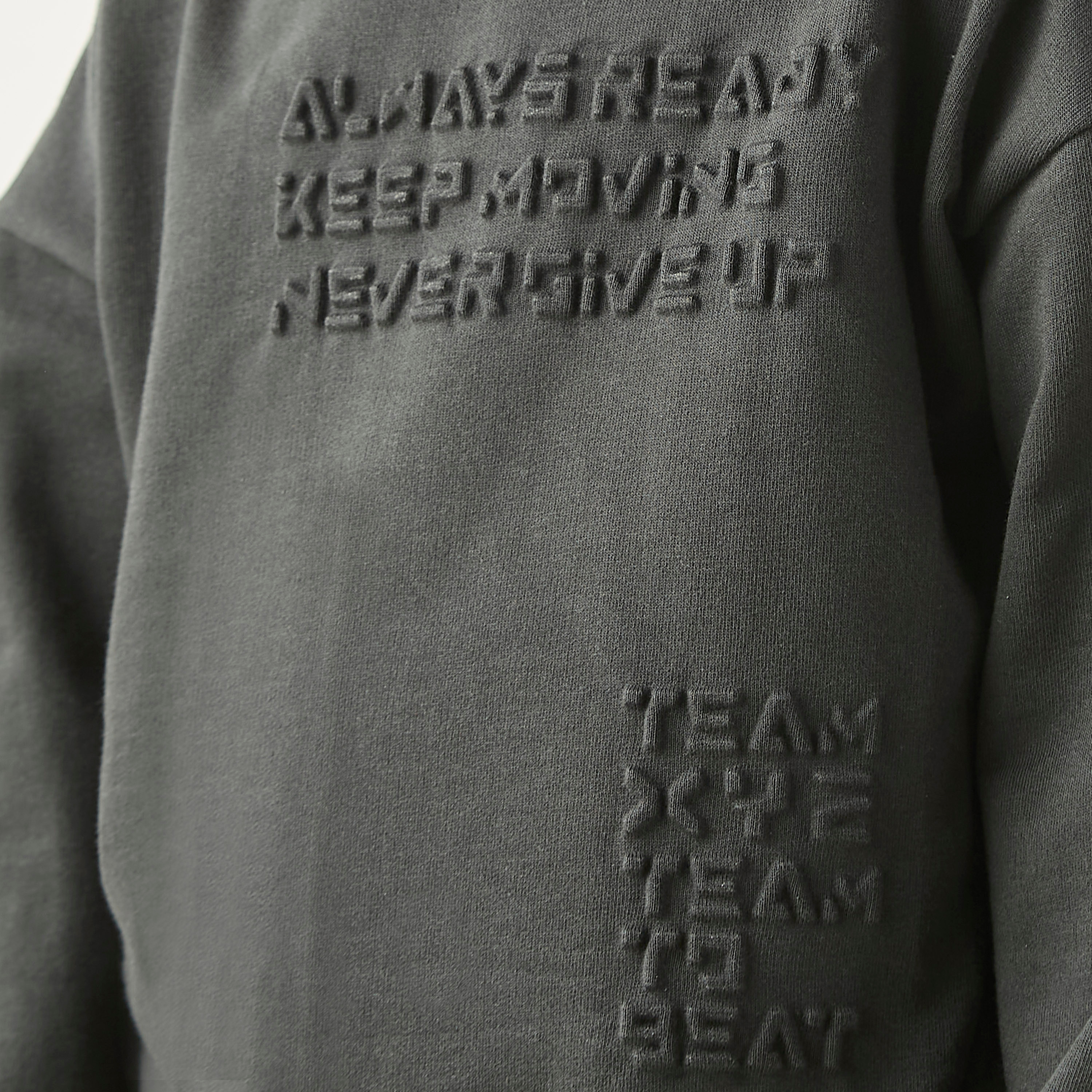 XYZ Slogan Embossed Sweatshirt with Long Sleeves-boys-clothing-sweatshirts-image-4