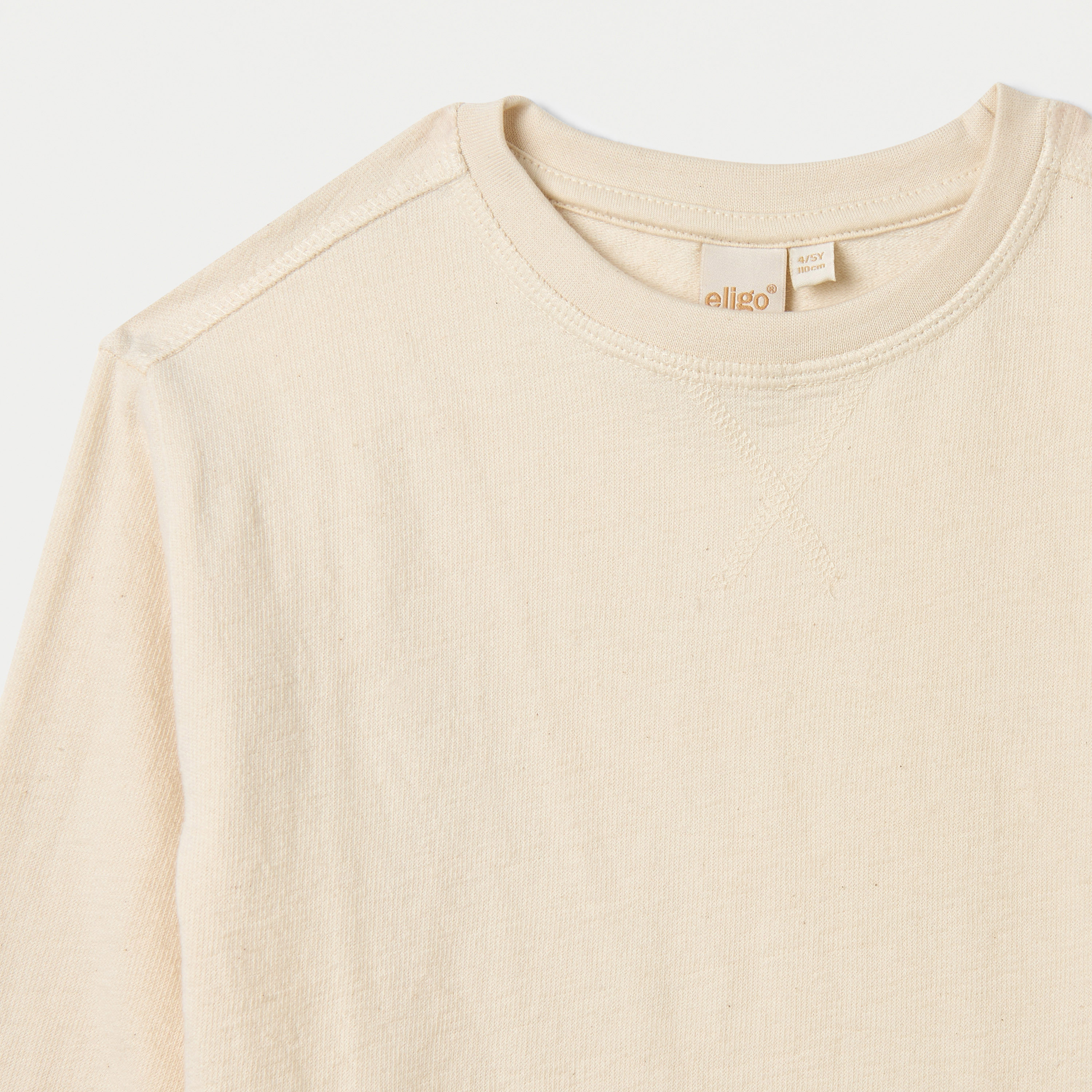 Eligo Textured Crew Neck T-shirt with Long Sleeves-boys-clothing-tshirtsandpolos-image-3