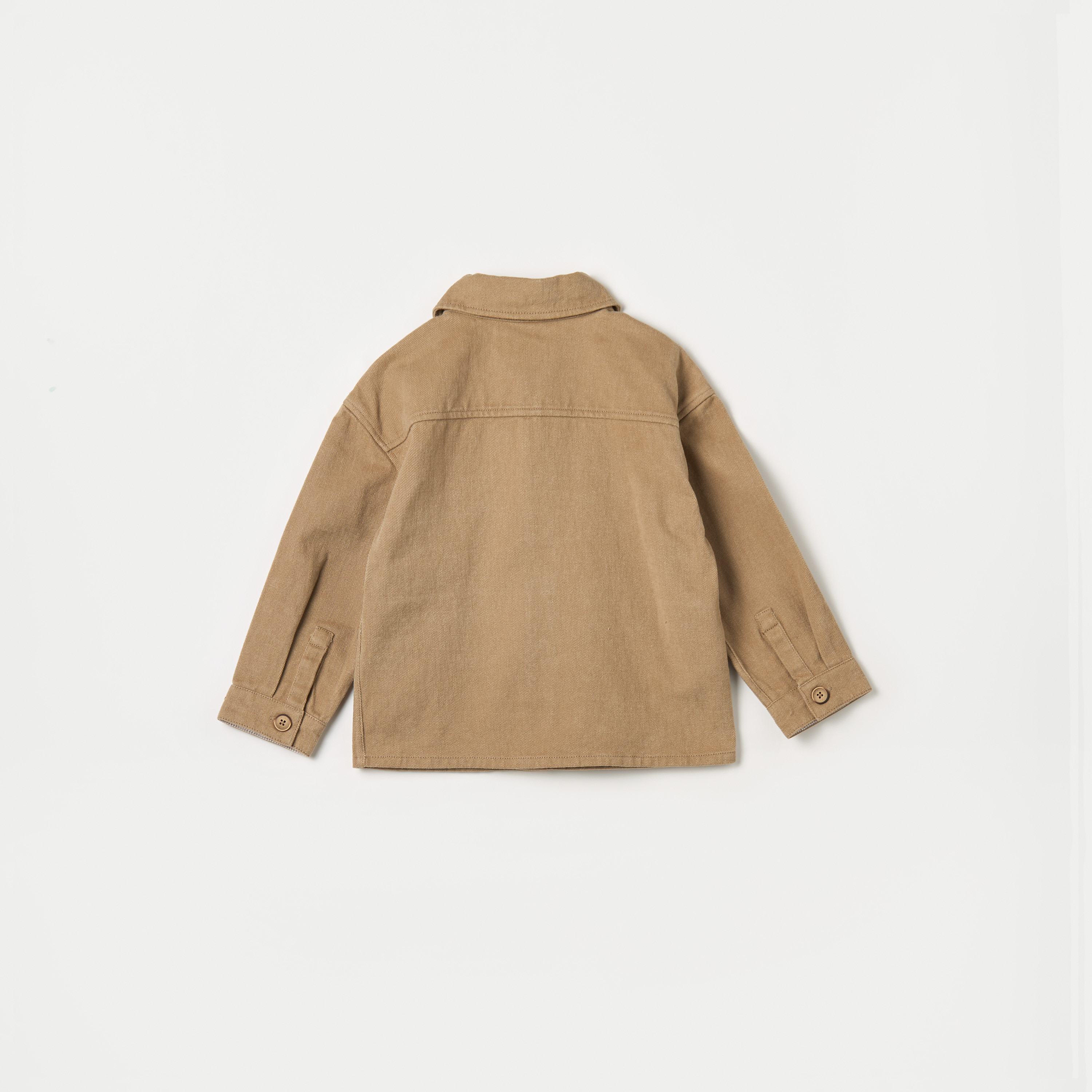 Eligo Solid Shirt with Long Sleeves and Pockets-cpbaby-clothing-boys-tops-shirts-image-2
