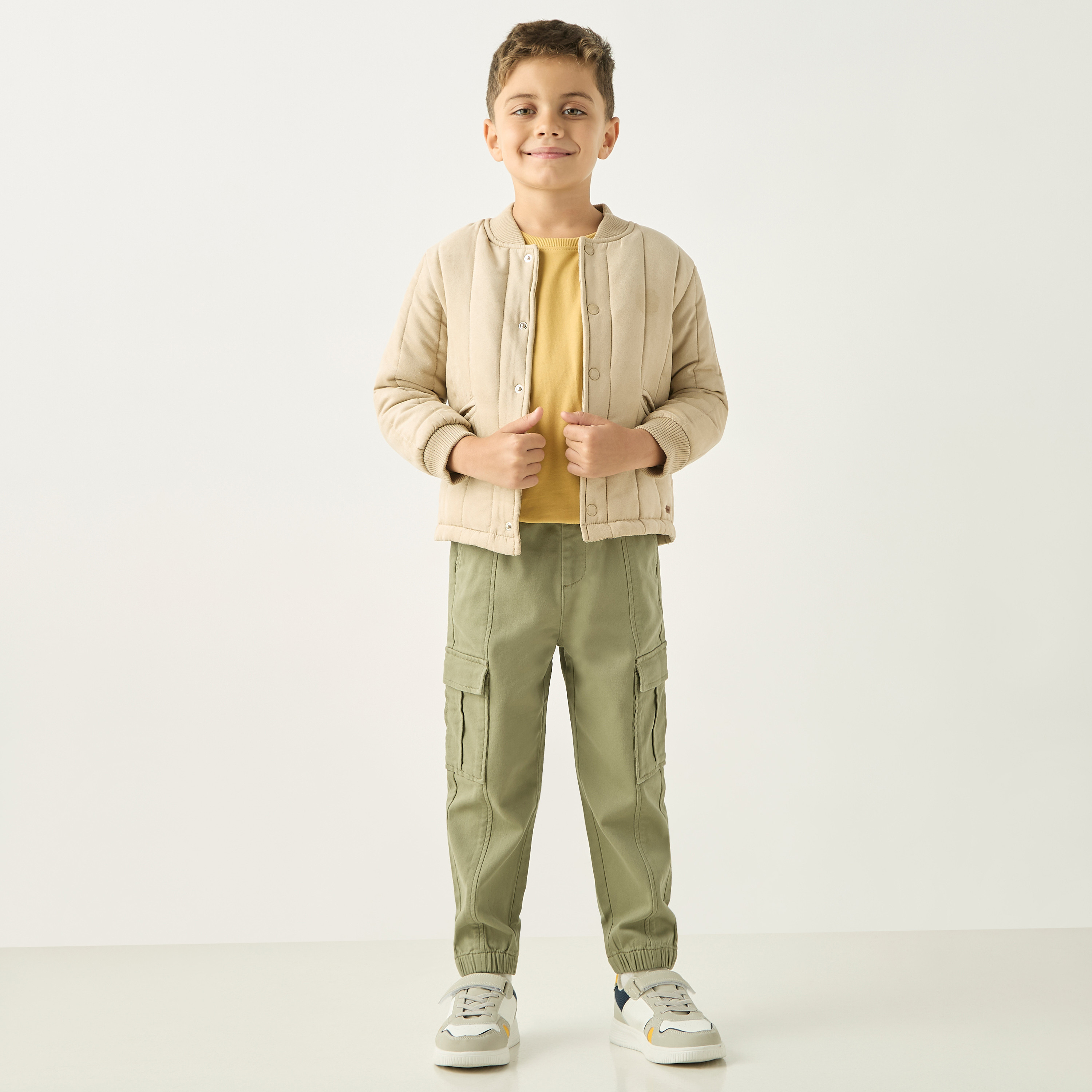 Eligo Quilted Long Sleeves Jacket with Zip Closure and Pockets-boys-clothing-jacketsandcoats-image-2