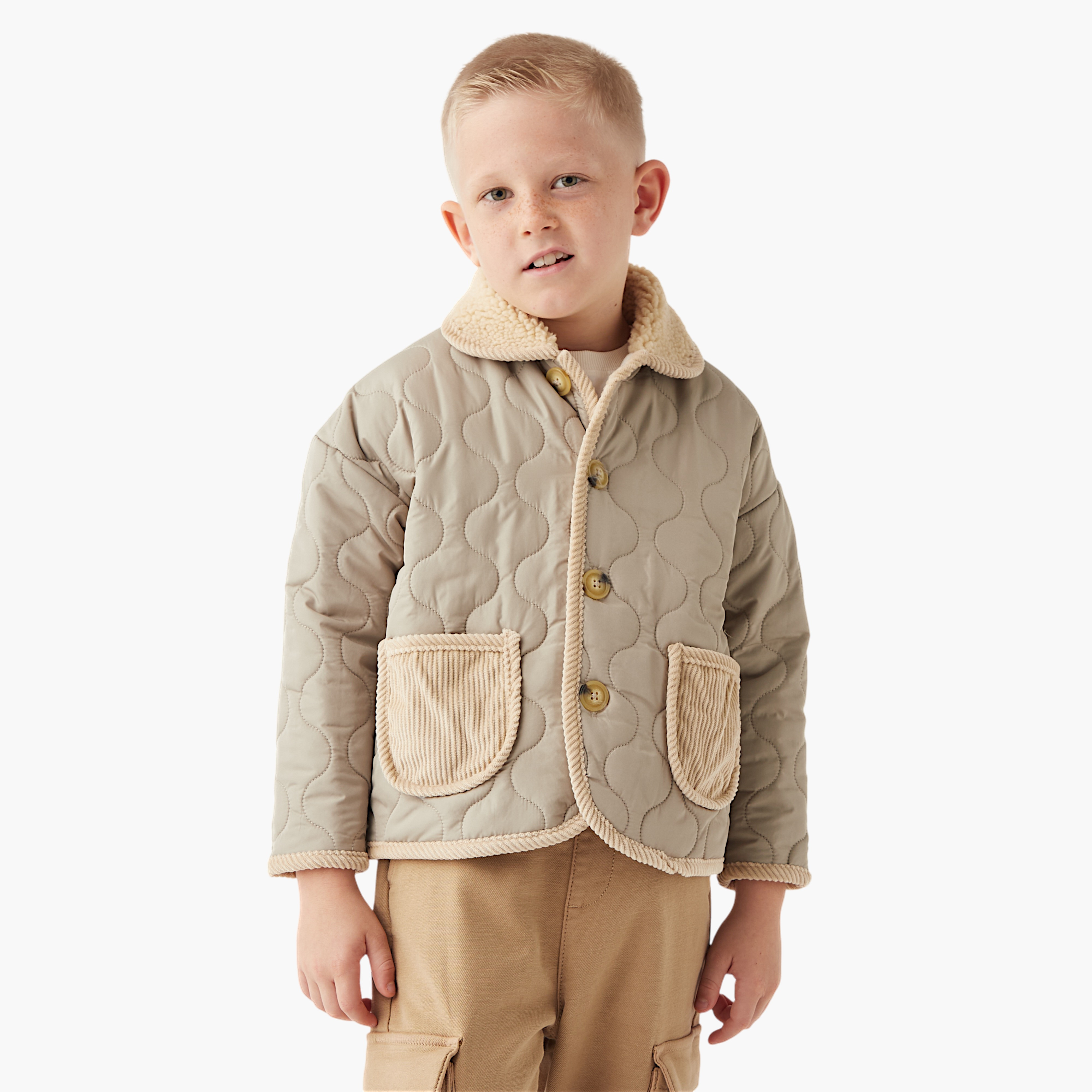 جاكيت ثقيل مبطّن بياقة عادية وجيوب من إليجو-baby-boys-clothing-winterwear-jacketsandblazers-image-1