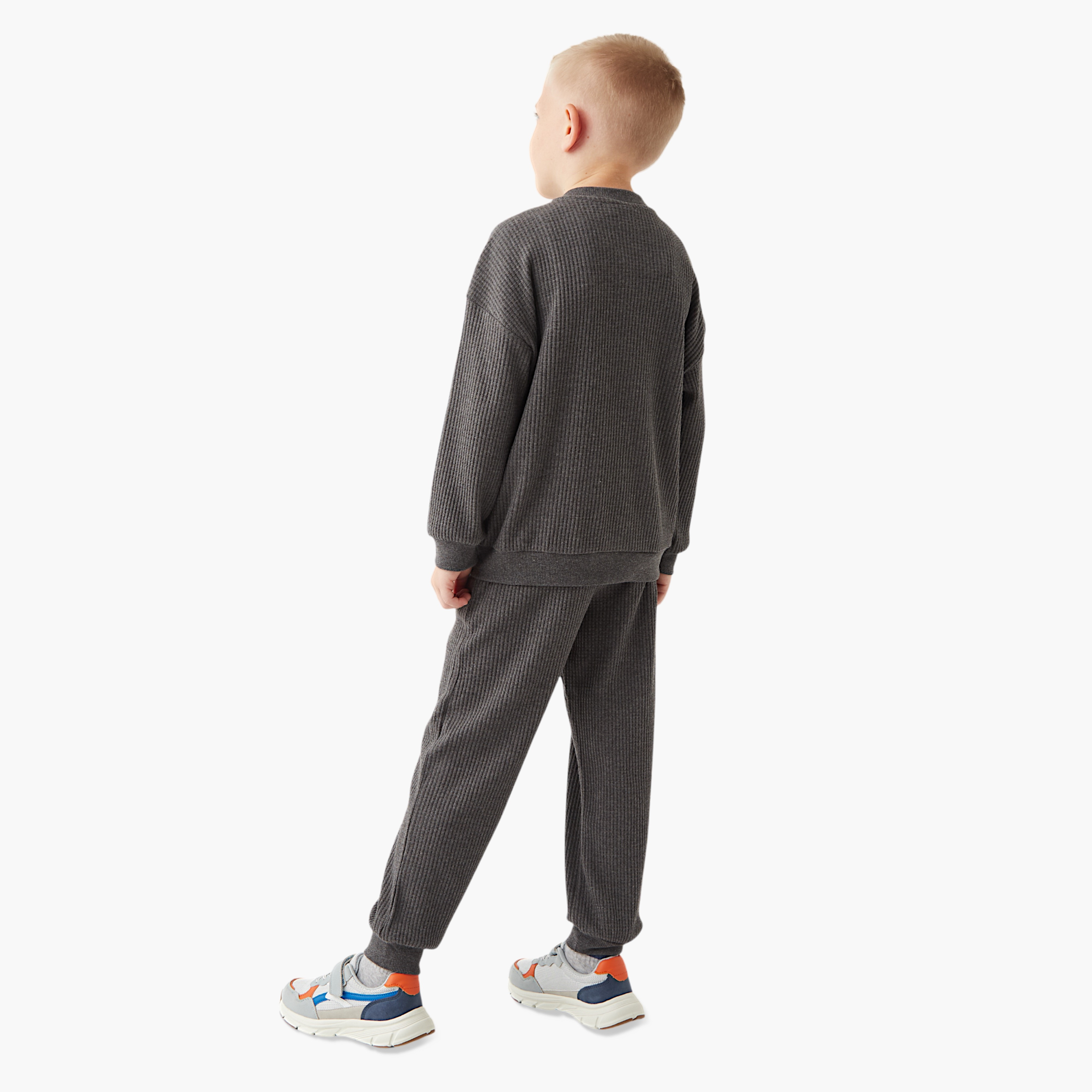 Eigo Ribbed Button Through Jacket and Joggers Set-baby-boys-clothing-winterwear-setsandcoords-image-3