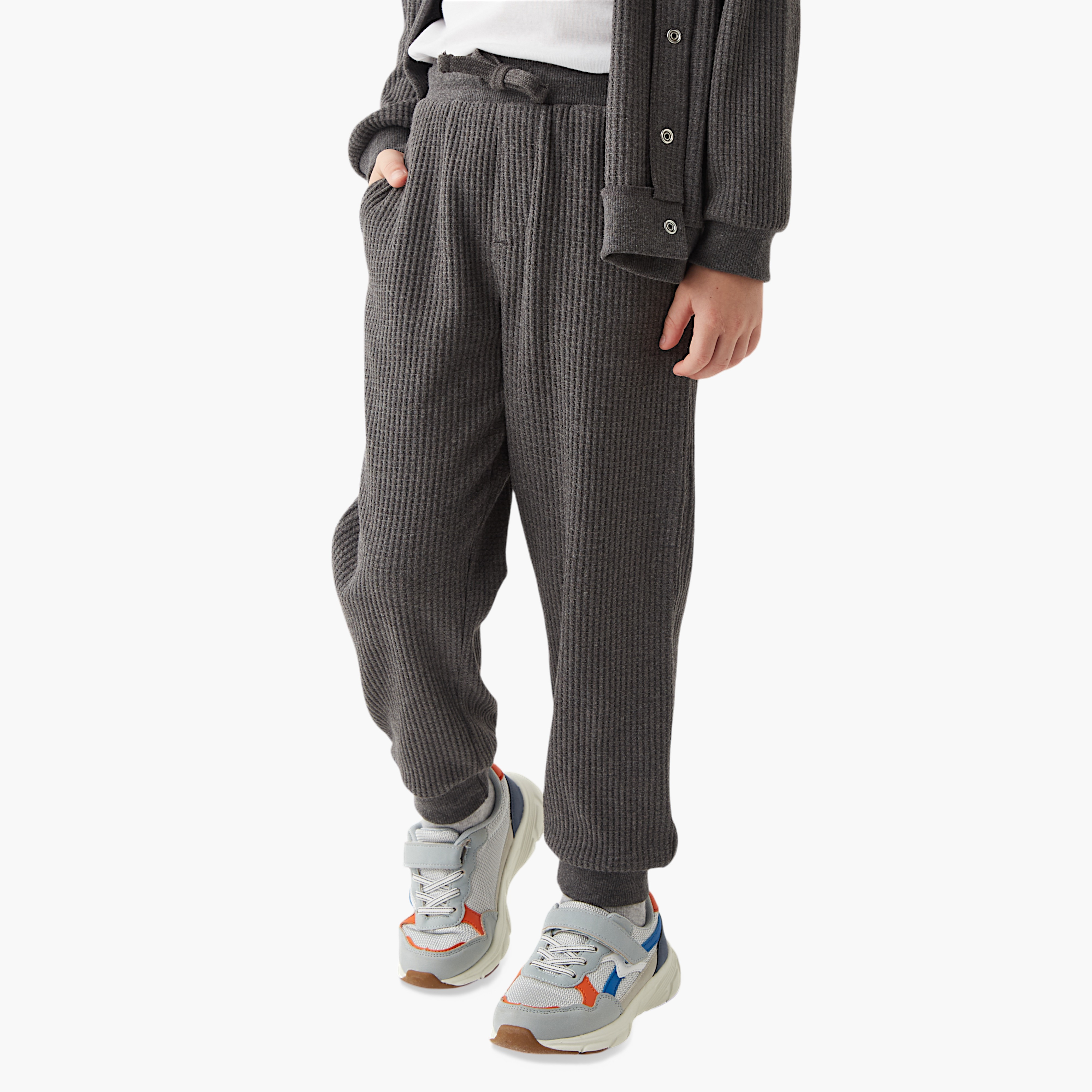 Eigo Ribbed Button Through Jacket and Joggers Set-baby-boys-clothing-winterwear-setsandcoords-image-5
