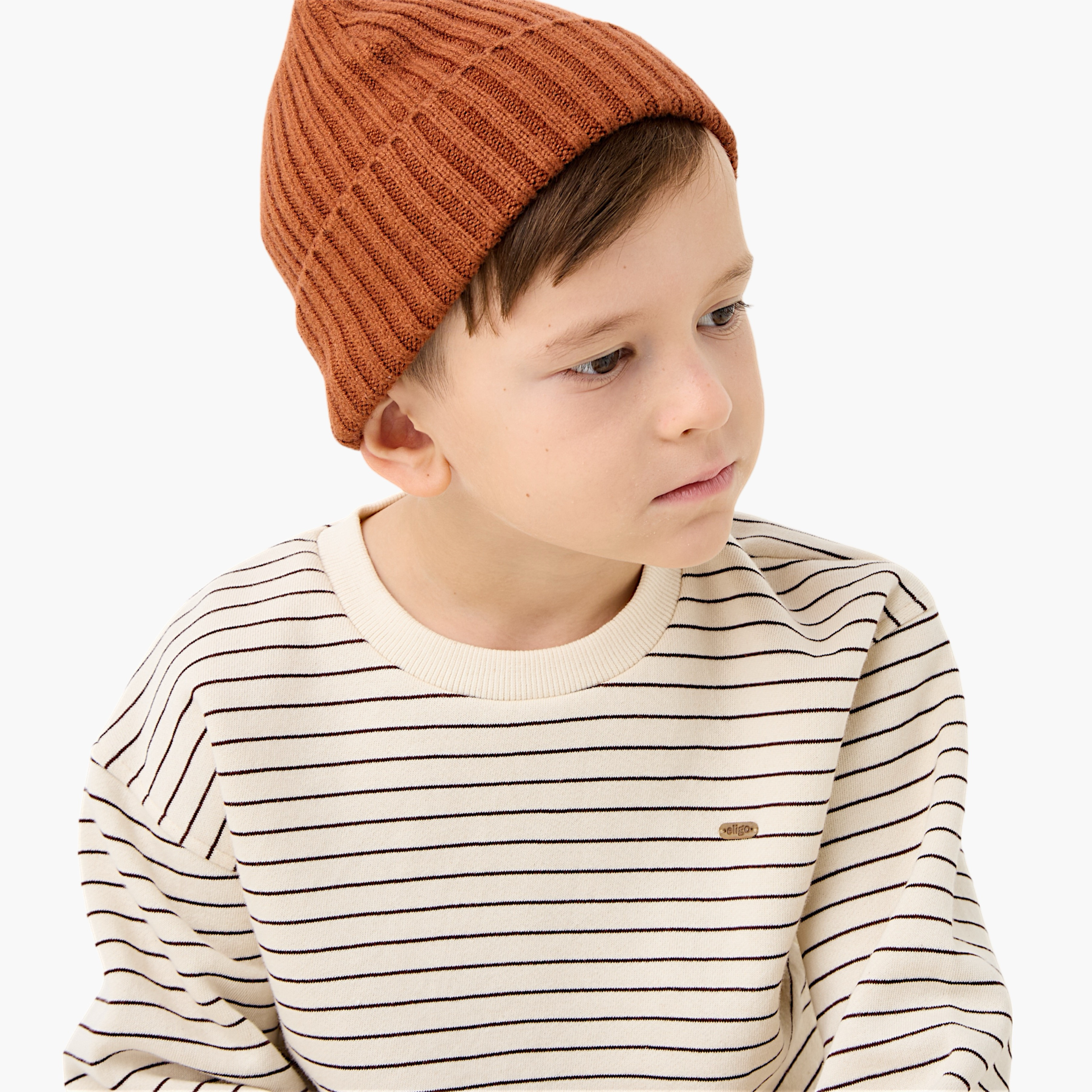 طقم بنطلون رياضي وتيشيرت مقلّم من إليجو-boys-clothing-setsandcoords-image-5