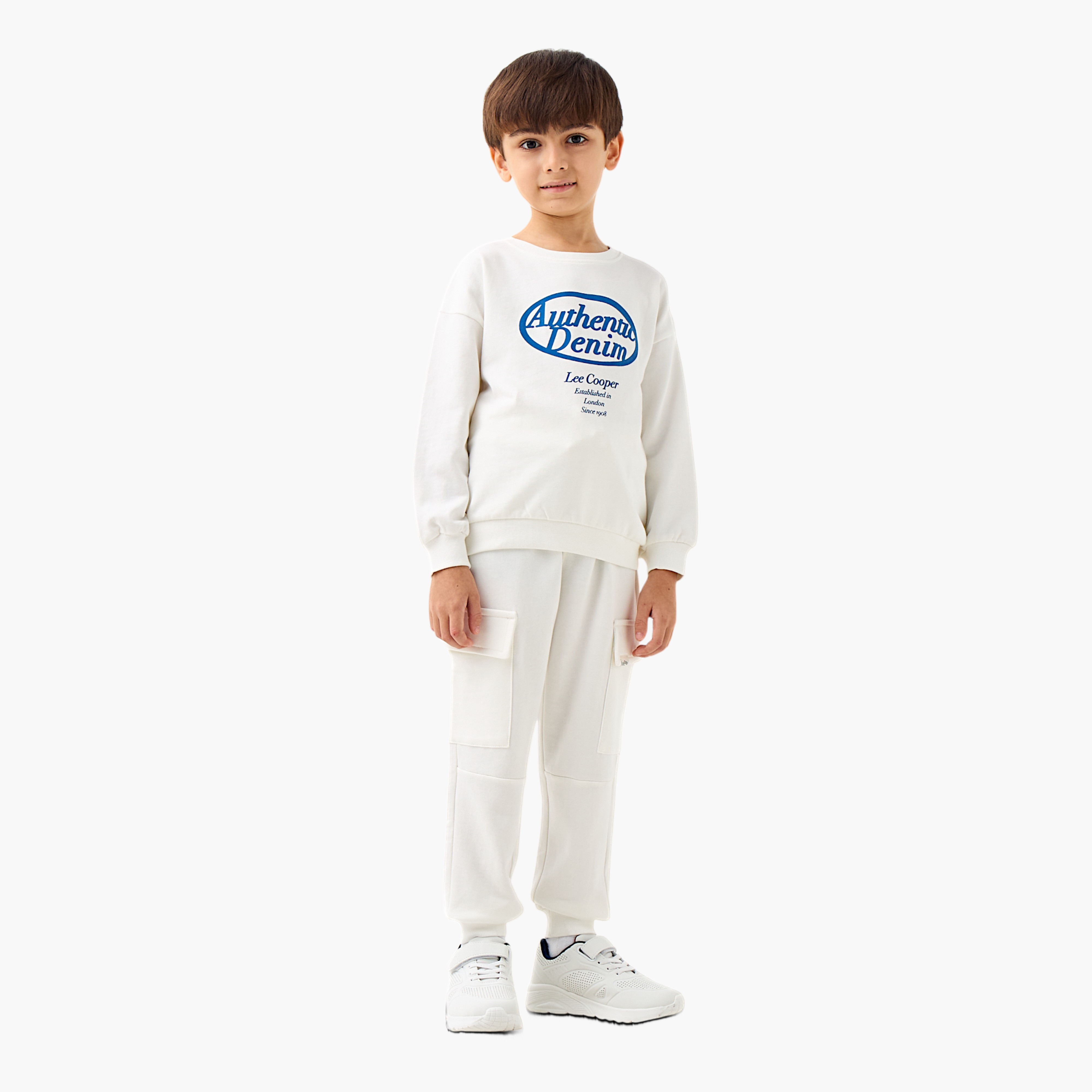 Lee Cooper Graphic Print Long Sleeves T-shirt and Joggers Set-baby-boys-clothing-winterwear-setsandcoords-image-1