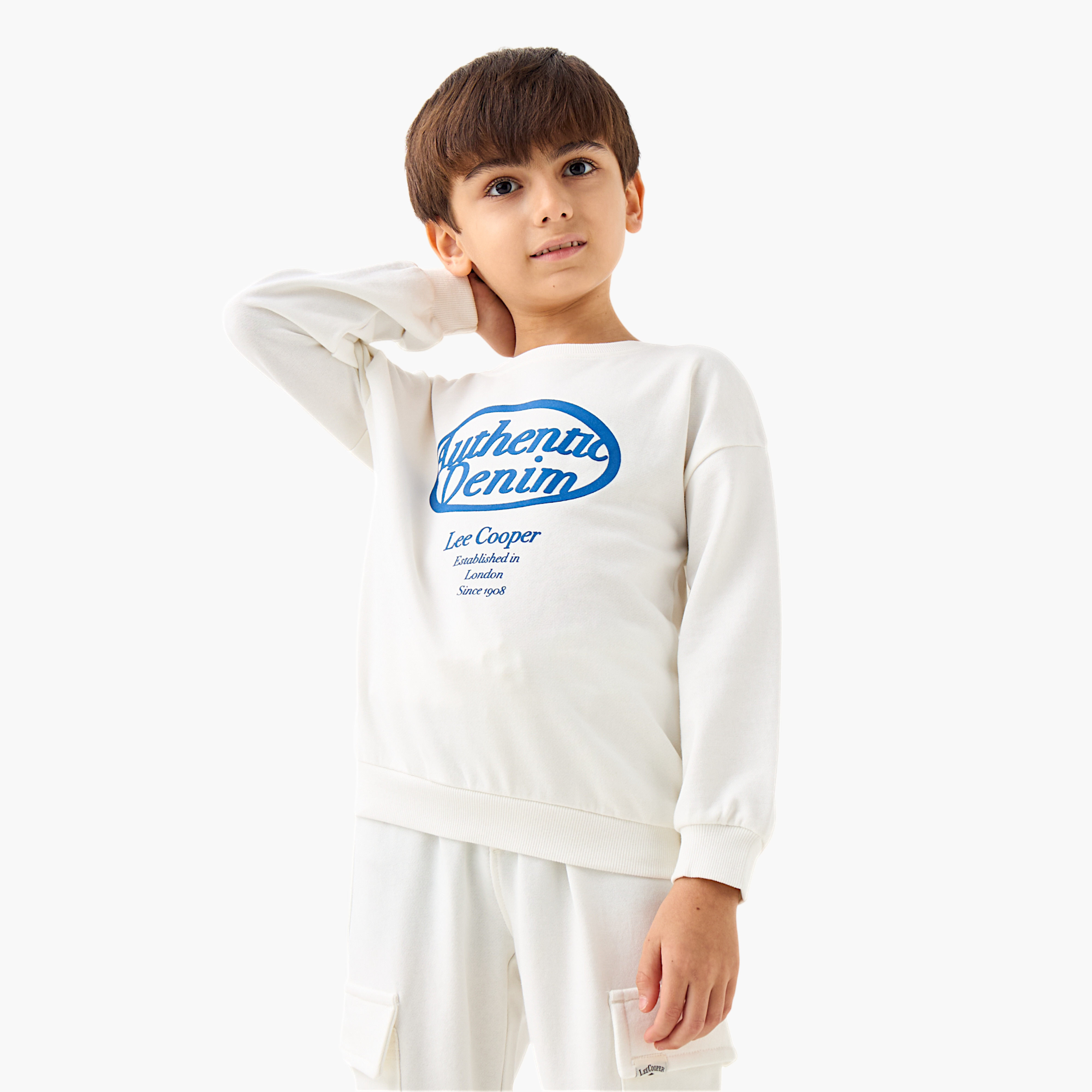 Lee Cooper Graphic Print Long Sleeves T-shirt and Joggers Set-baby-boys-clothing-winterwear-setsandcoords-image-2
