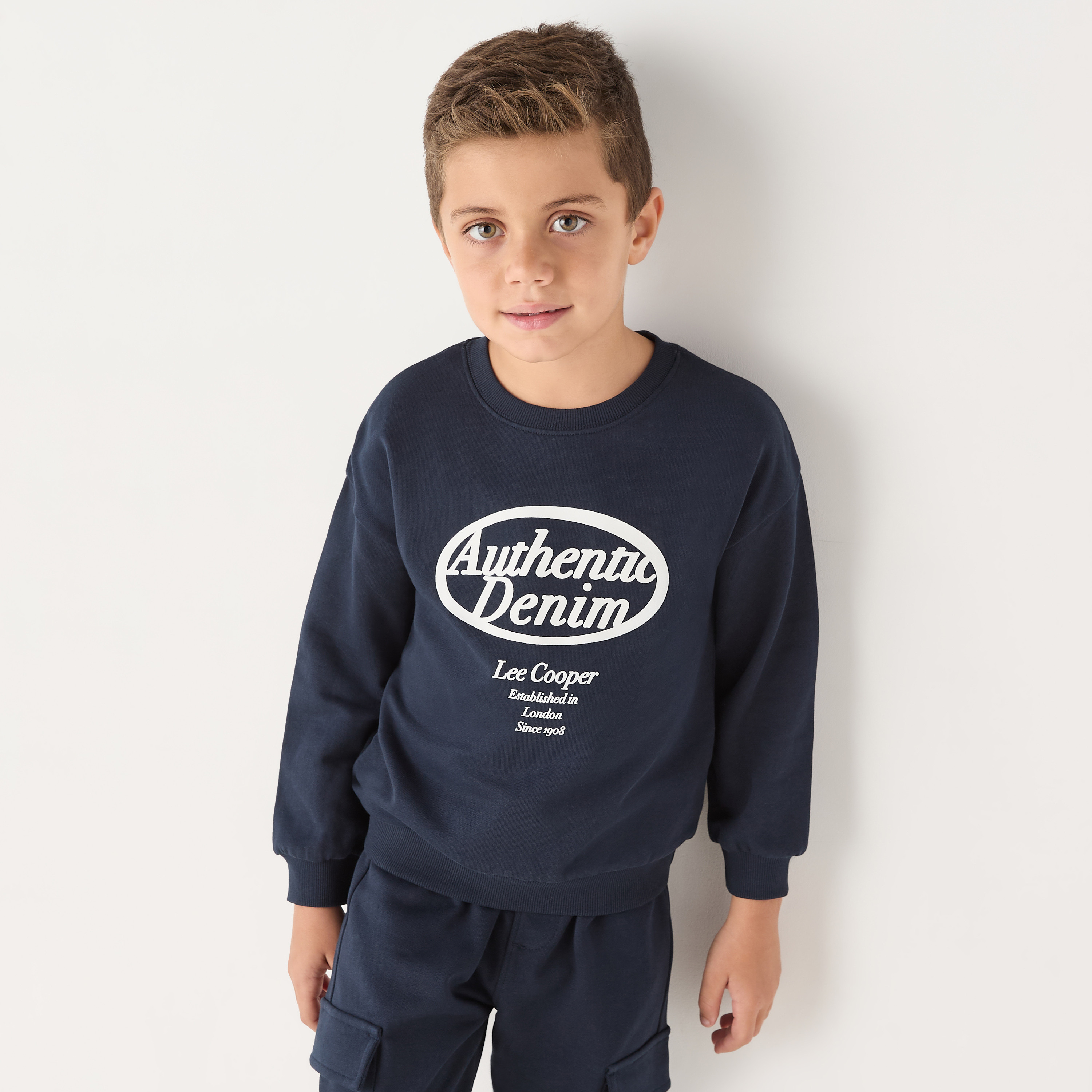 Lee Cooper Graphic Print Long Sleeves T-shirt and Joggers Set-baby-boys-clothing-winterwear-setsandcoords-image-2