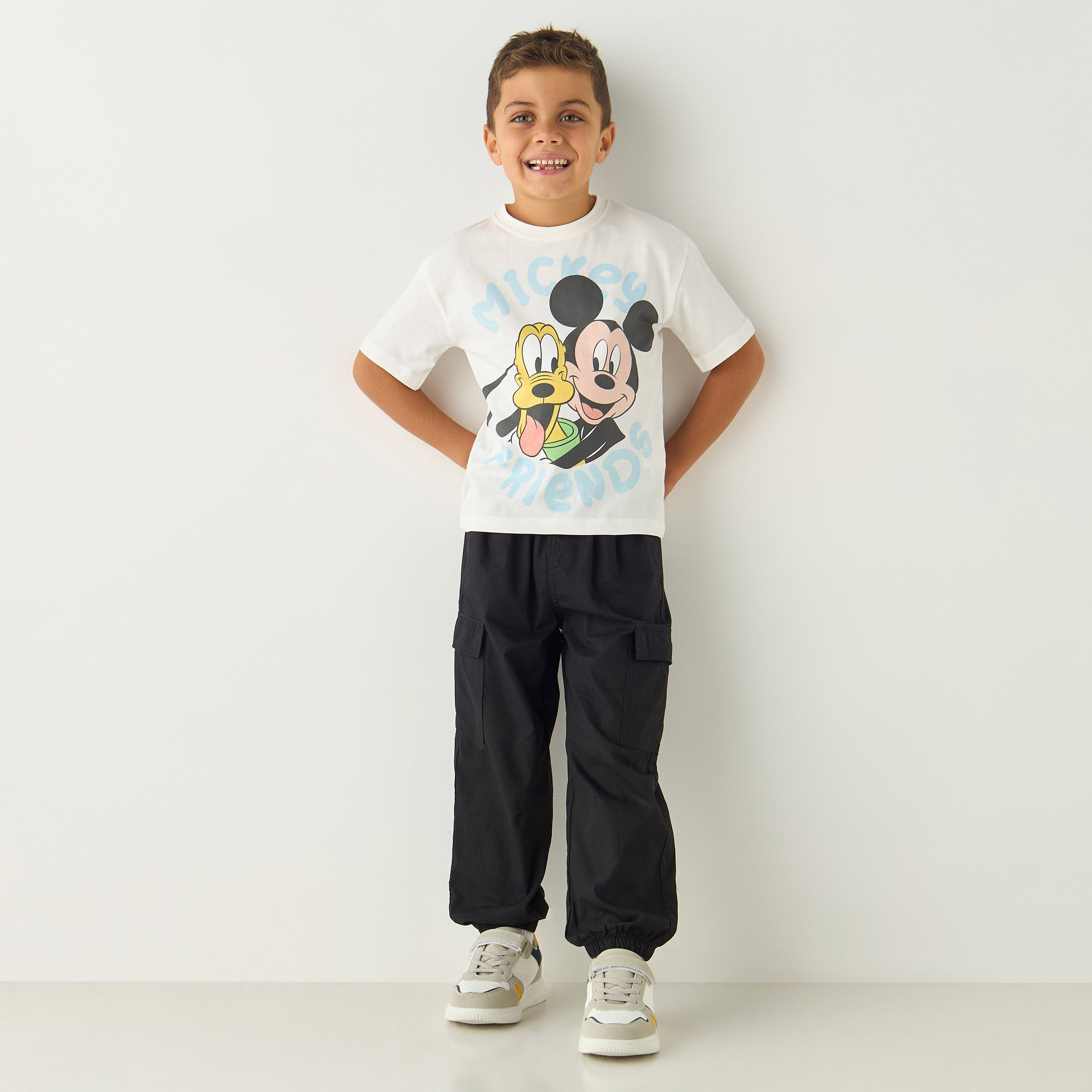 تيشيرت بأكمام قصيرة وطبعات ميكي والأصدقاء من ديزني-boys-clothing-tshirtsandpolos-image-2