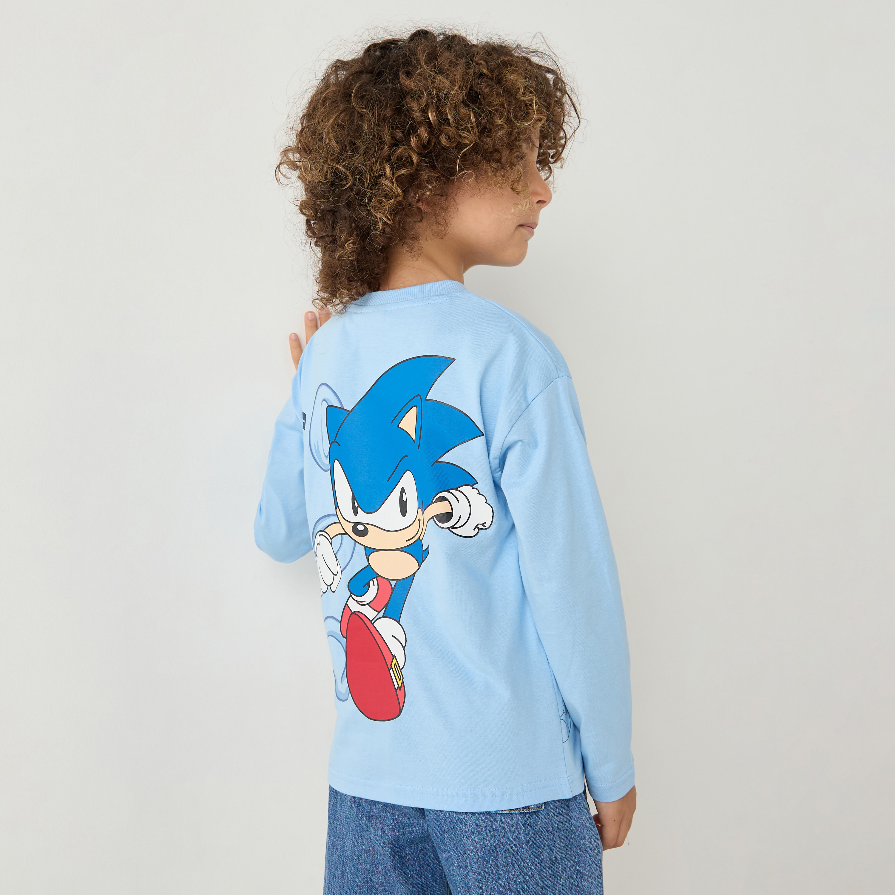 Shop SEGA Sonic the Hedgehog Print Long Sleeves T-shirt with Crew Neck  Online | Babyshop UAE