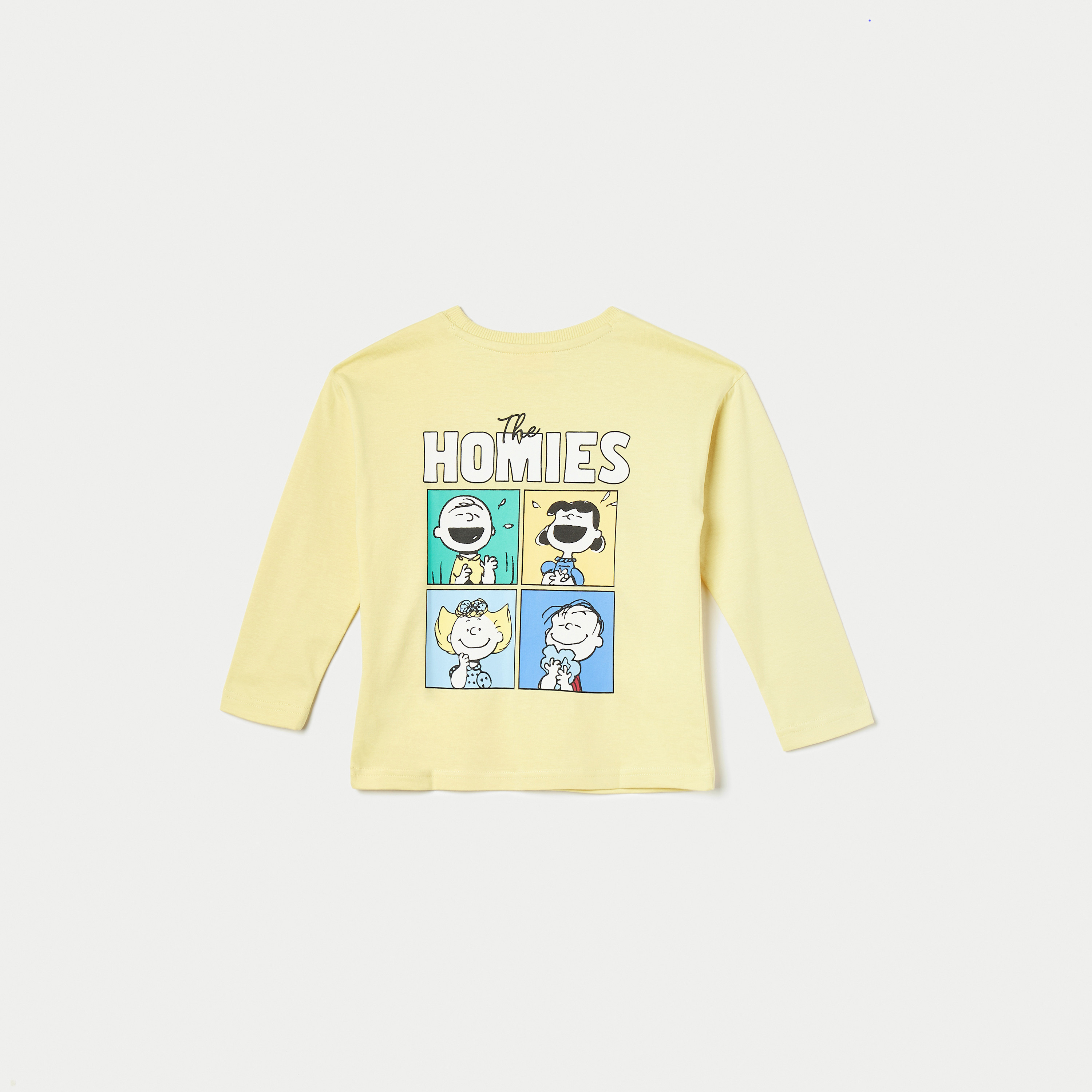 Peanut Print T-shirt with Crew Neck and Long Sleeves-baby-boys-clothing-tshirtsandpolos-image-2