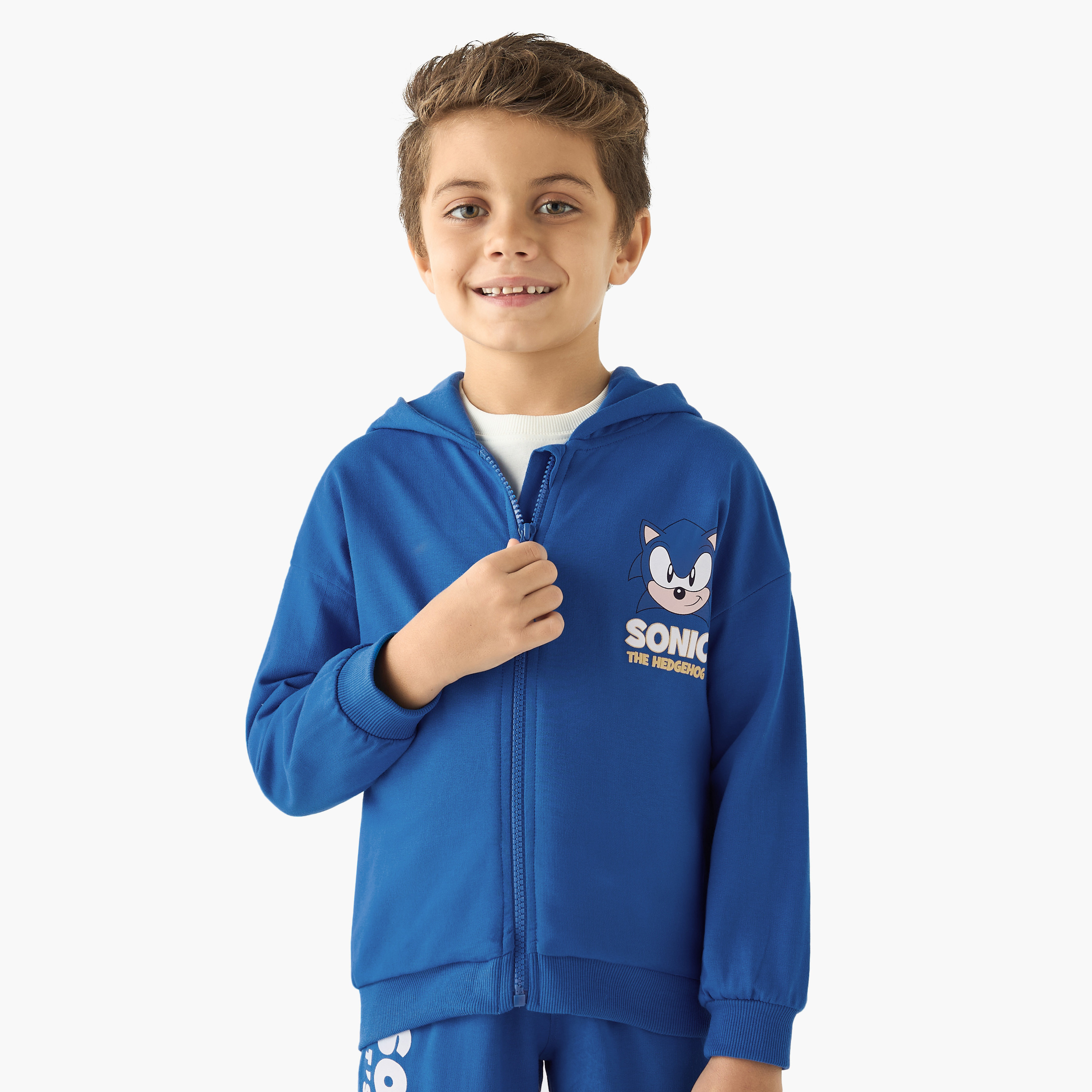 سويت شيرت بقبعة وطبعات سونيك ذا هيدجهوج بسحاب إغلاق من سيجا-baby-boys-clothing-winterwear-sweatshirts-image-1