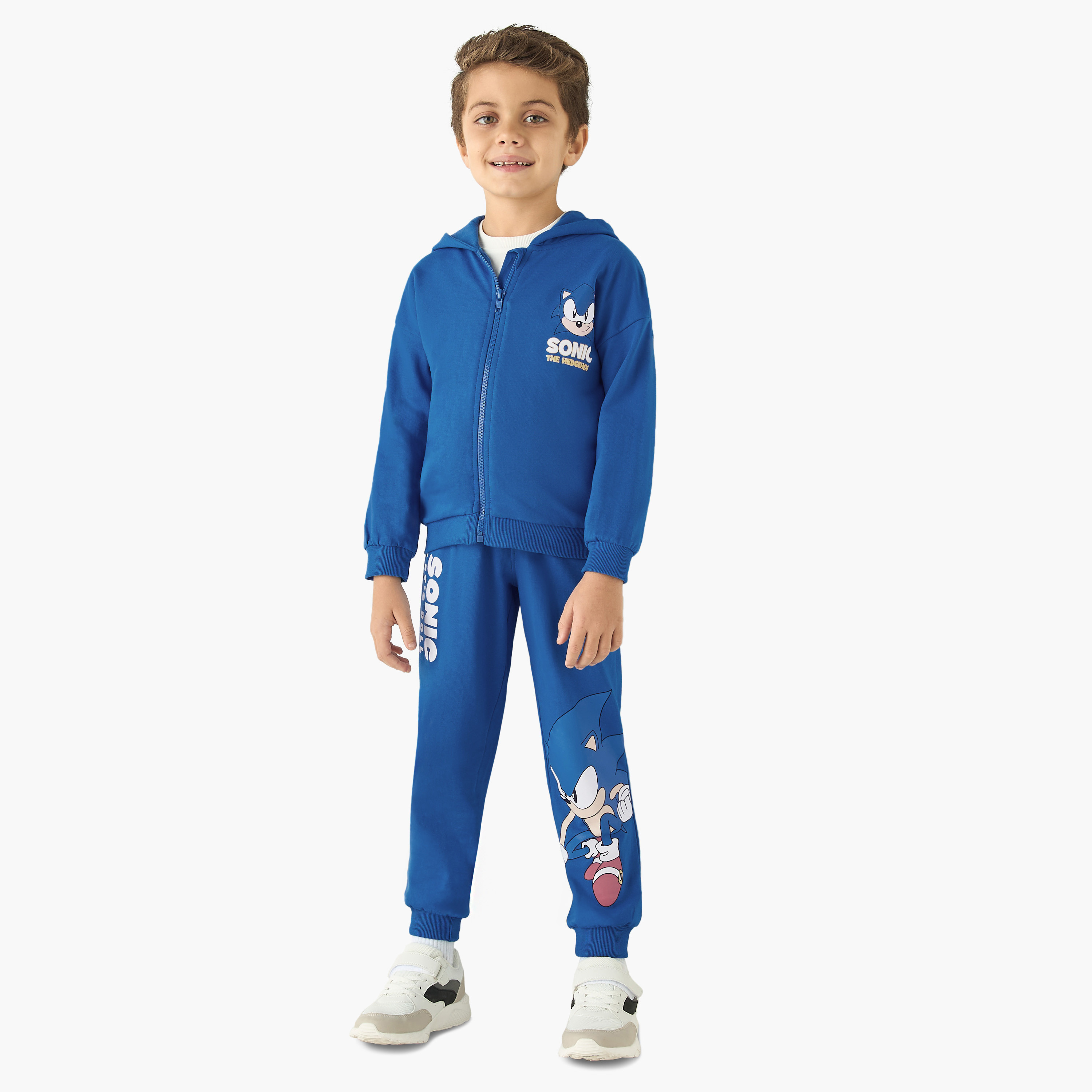 سويت شيرت بقبعة وطبعات سونيك ذا هيدجهوج بسحاب إغلاق من سيجا-baby-boys-clothing-winterwear-sweatshirts-image-2