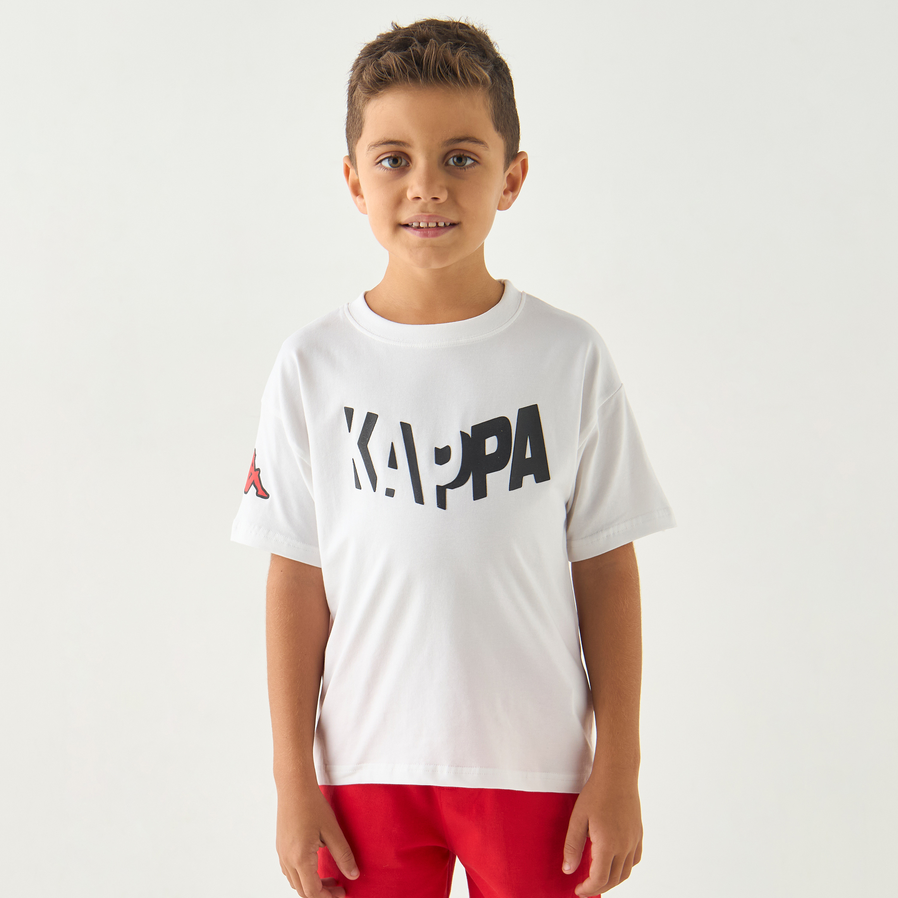 Buy Kappa Logo Print T shirt with Short Sleeves and Crew Neck Online Babyshop Kuwait