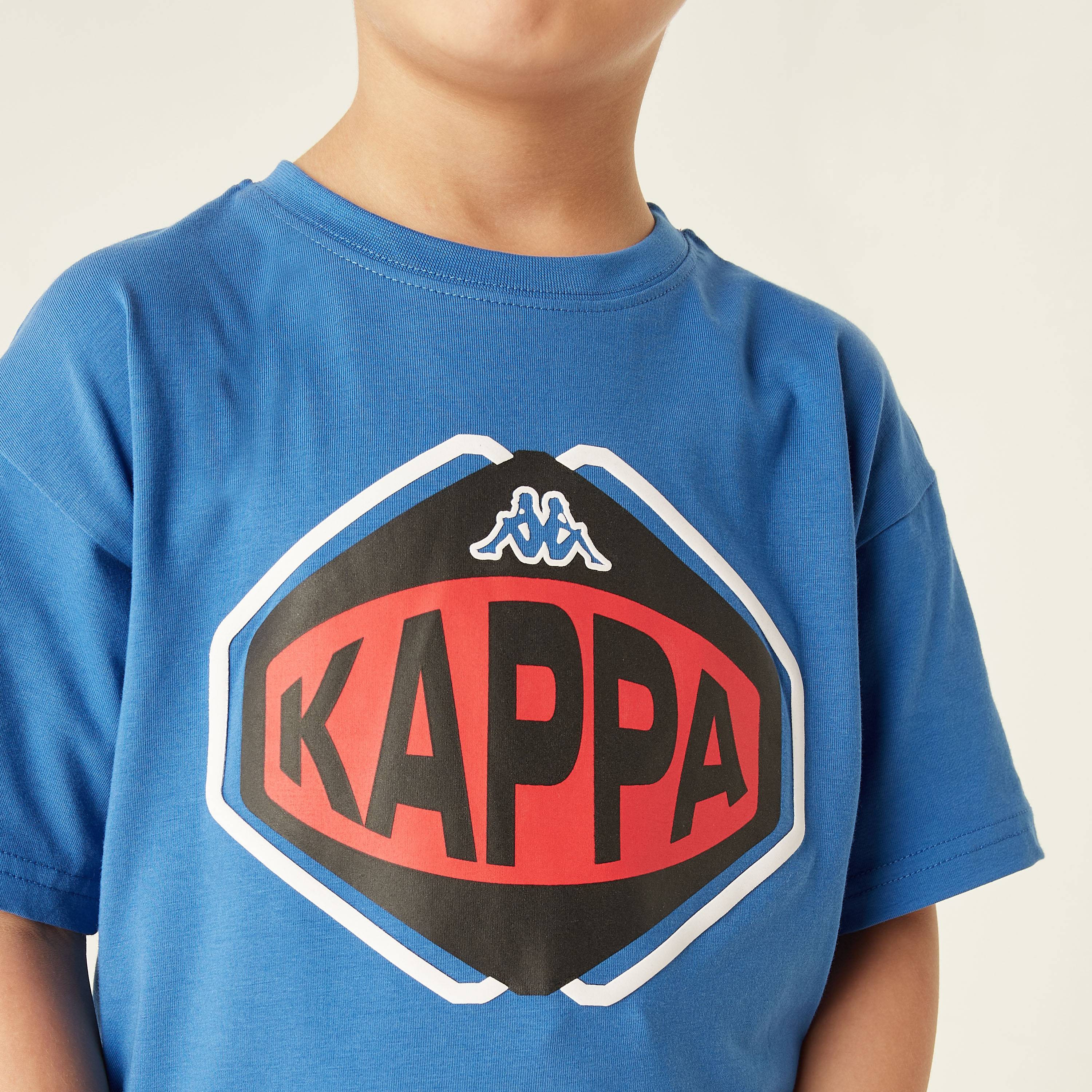 Kappa Logo Print T-shirt with Crew Neck and Short Sleeves-boys-clothing-tshirtsandpolos-image-4