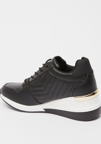 Celeste Quilted Sneakers with Lace-Up Closure