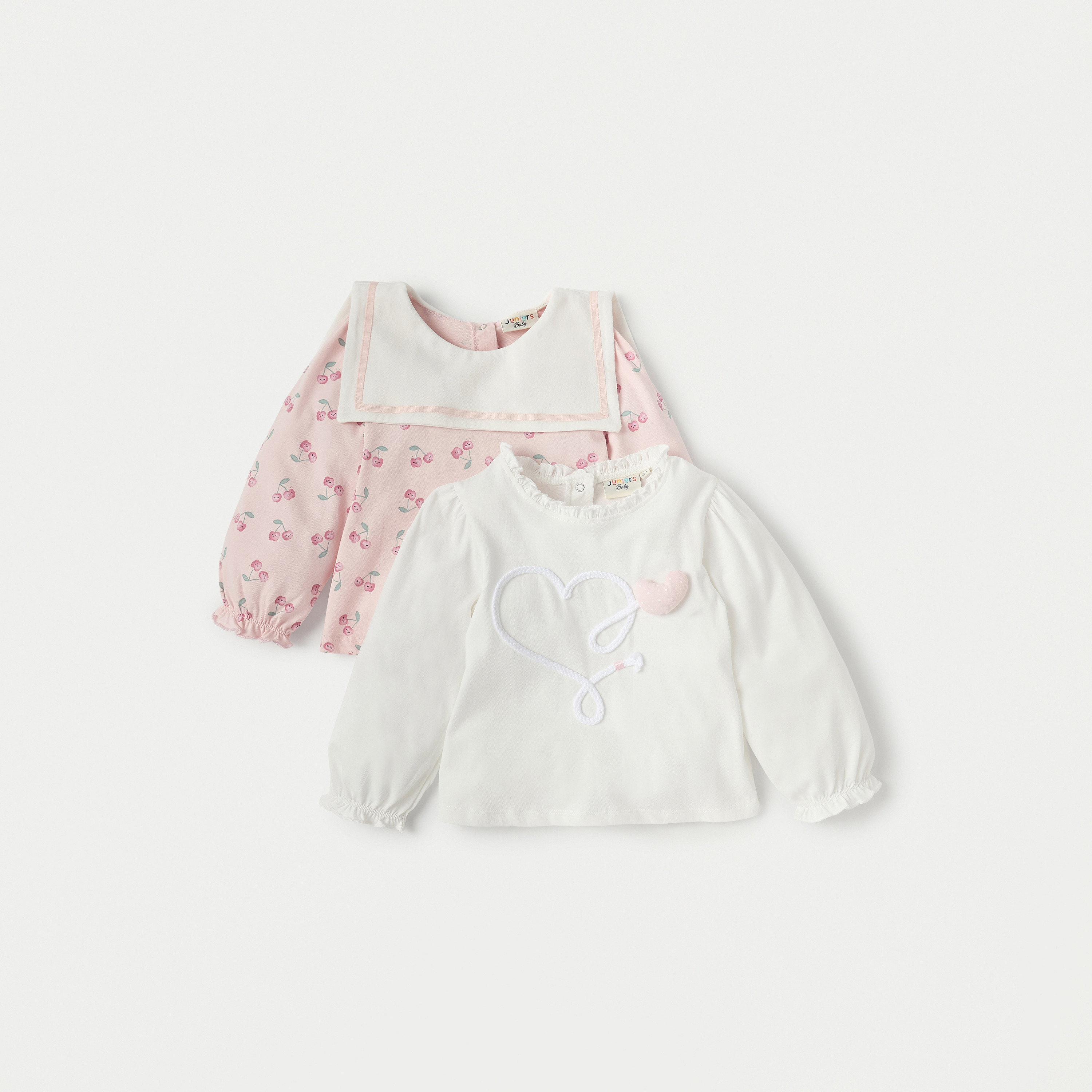 Juniors Assorted Long Sleeves Top - Set of 2-girls-clothing-rompers-image-1